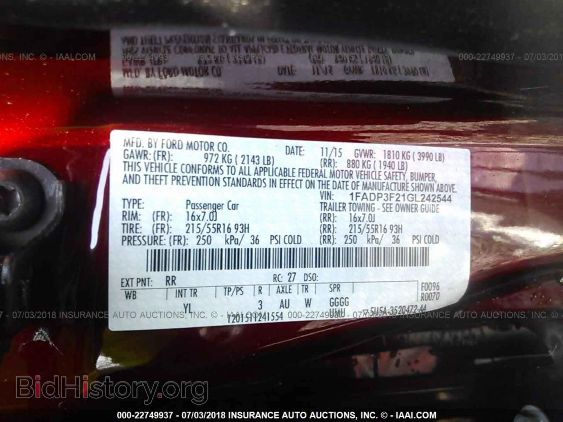 2016 Ford Focus - VIN: 1FADP3F21GL242544 - Фото 9