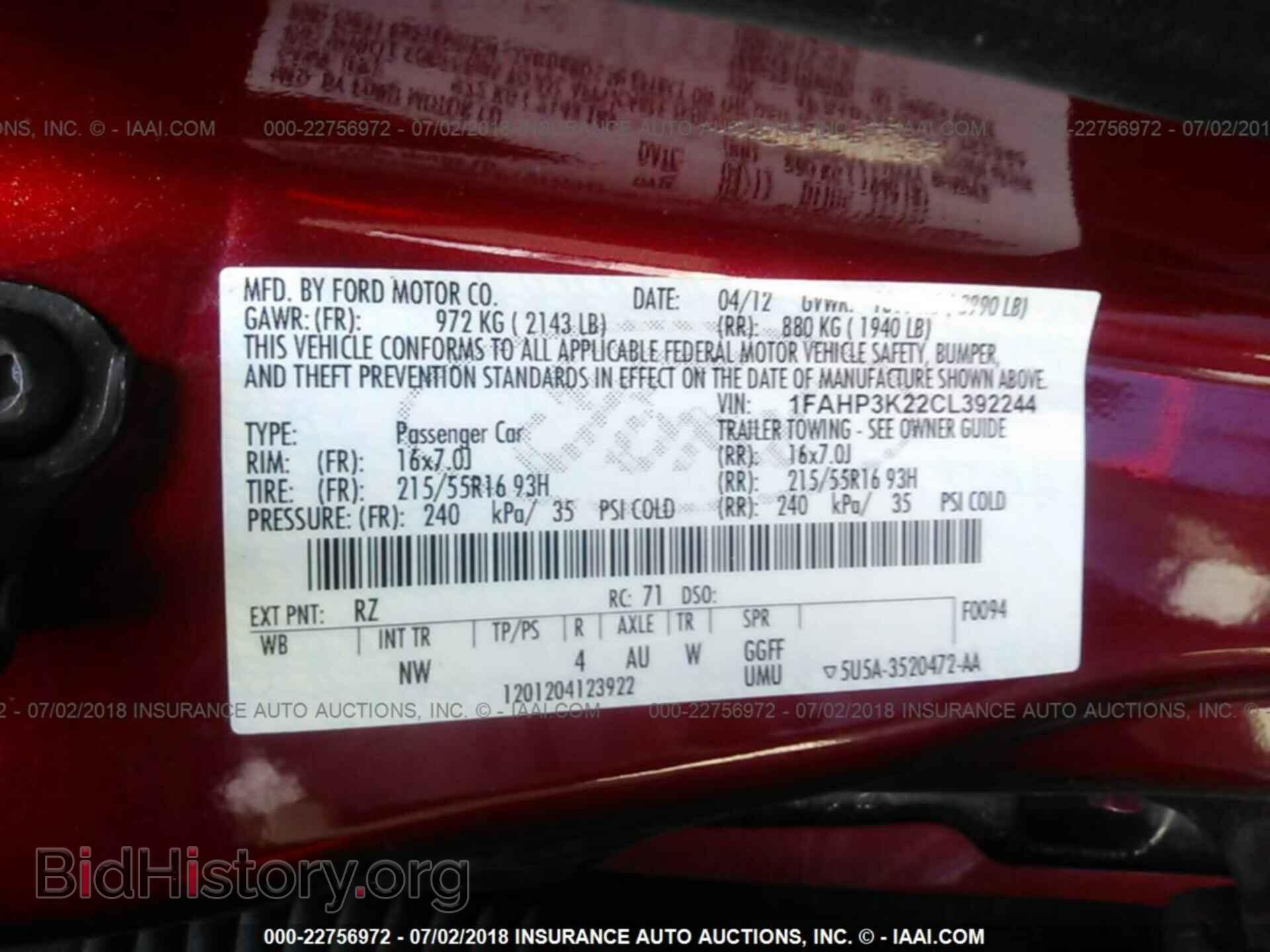 2012 Ford Focus - VIN: 1FAHP3K22CL392244 - Photo 9