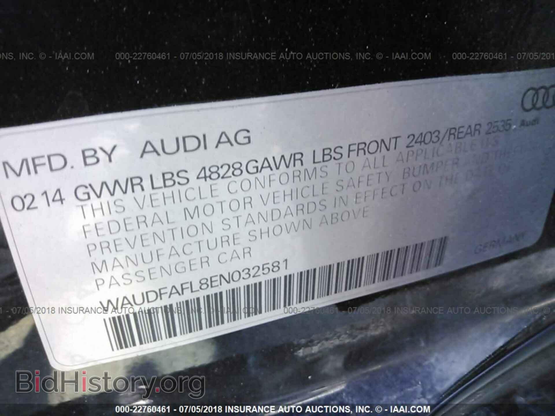 2014 Audi A4 - VIN: WAUDFAFL8EN032581 - Photo 9