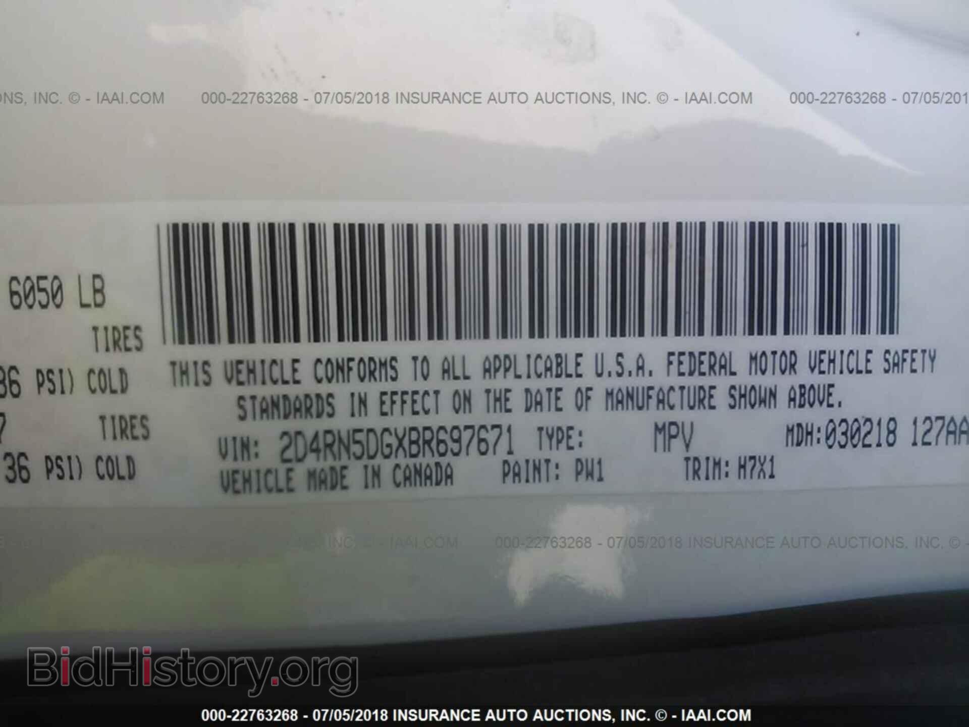 2011 Dodge Grand caravan - VIN: 2D4RN5DGXBR697671 - Фото 9