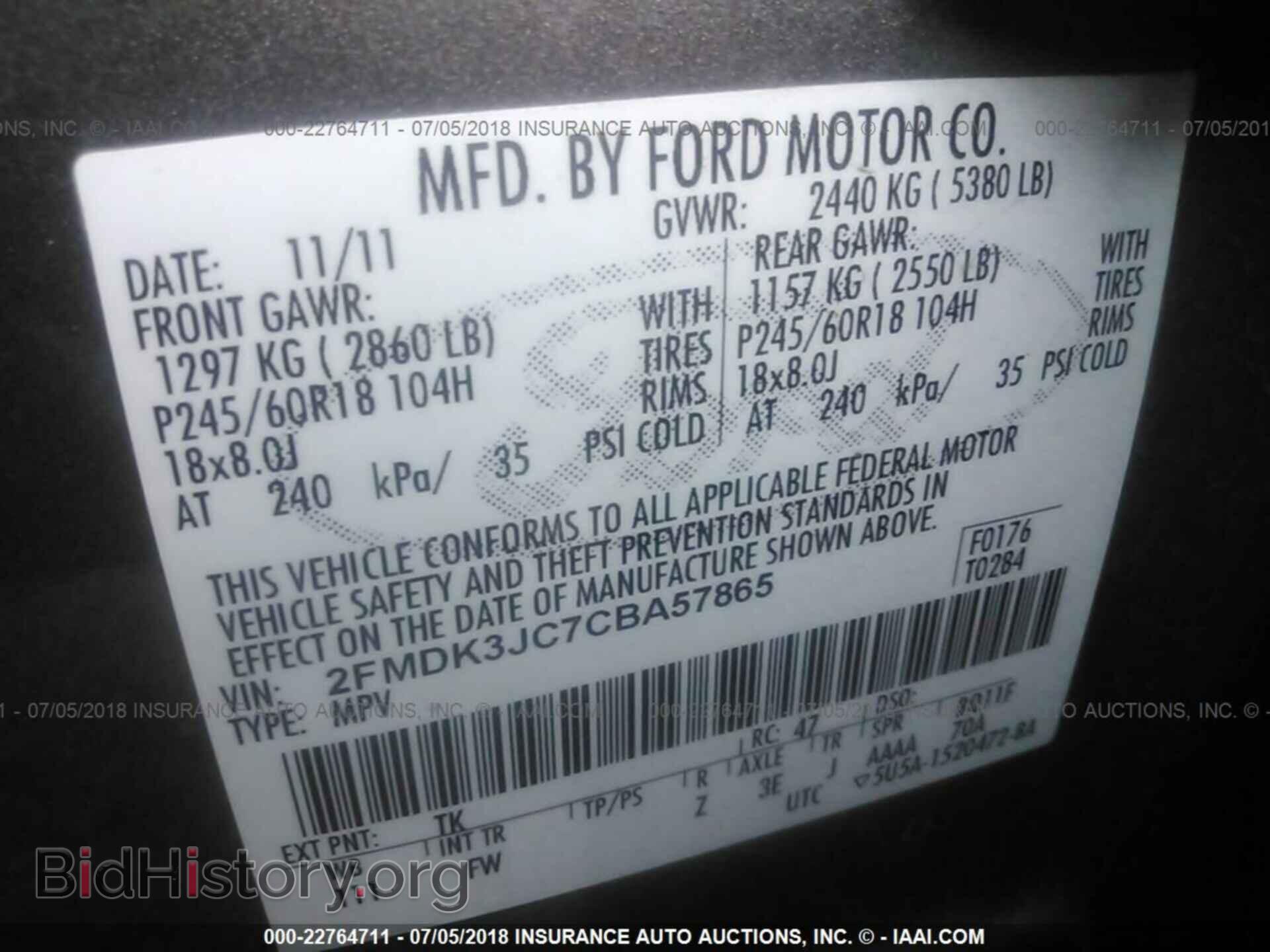 2012 Ford Edge - VIN: 2FMDK3JC7CBA57865 - Photo 9