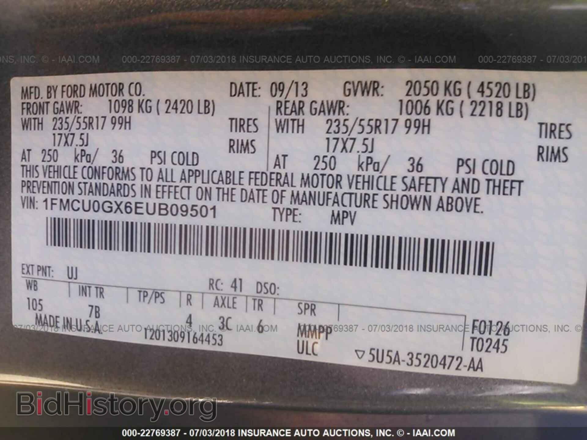 2014 Ford Escape - VIN: 1FMCU0GX6EUB09501 - Photo 9