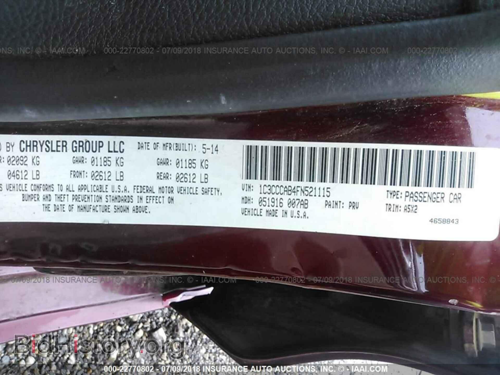 2015 Chrysler 200 - VIN: 1C3CCCAB4FN521115 - Photo 9