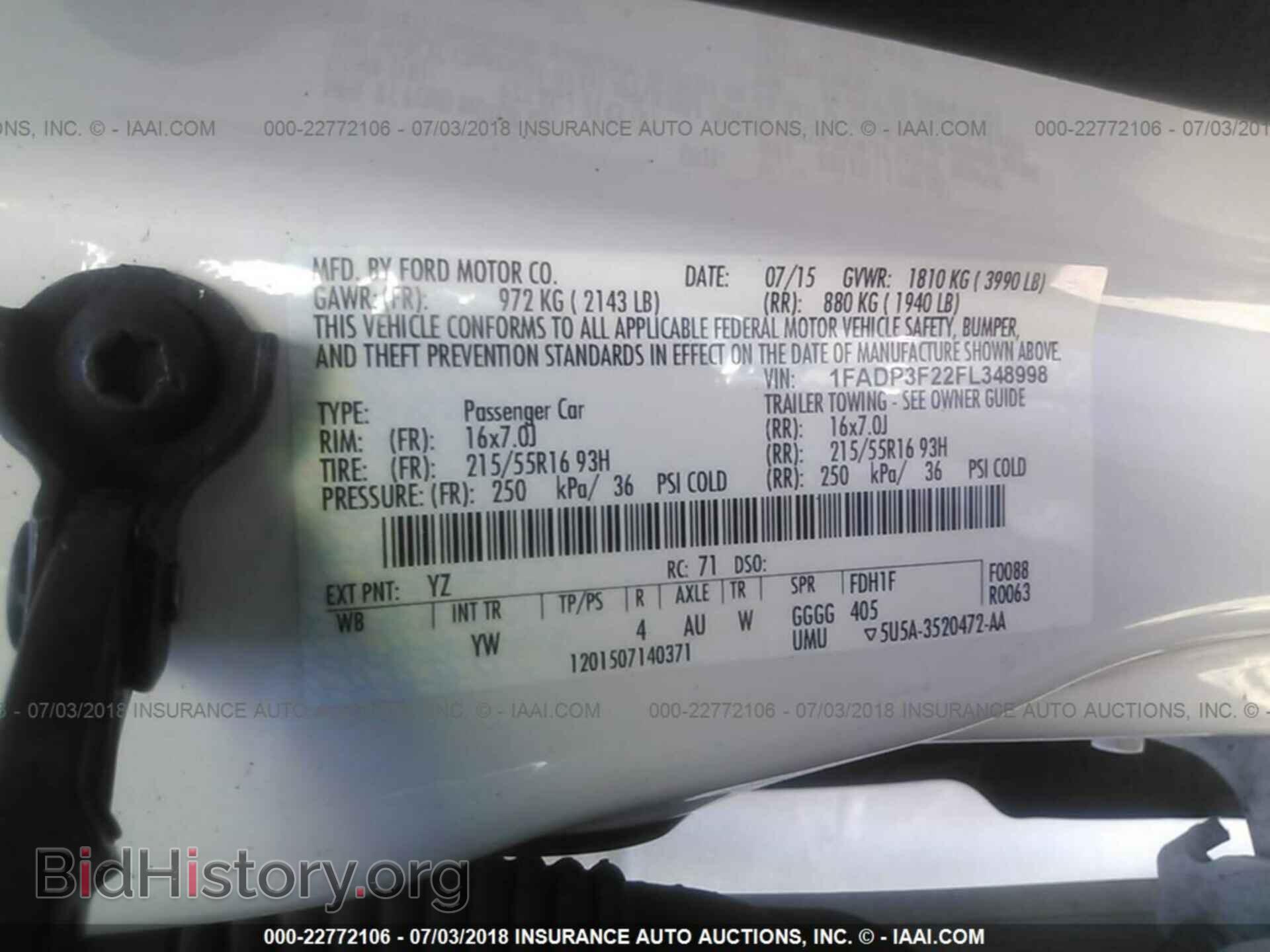 2015 Ford Focus - VIN: 1FADP3F22FL348998 - Фото 9