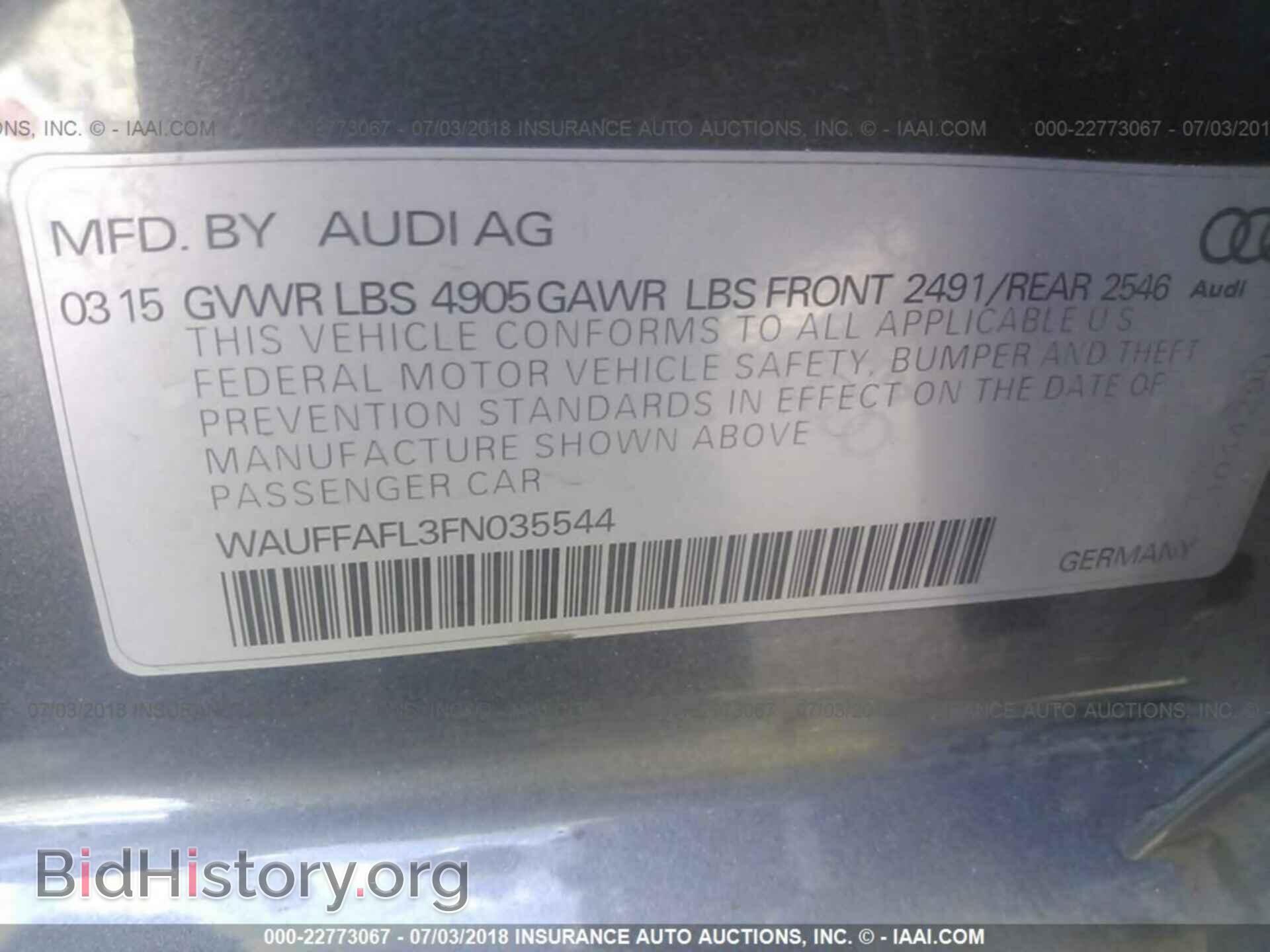 2015 Audi A4 - VIN: WAUFFAFL3FN035544 - Фото 9