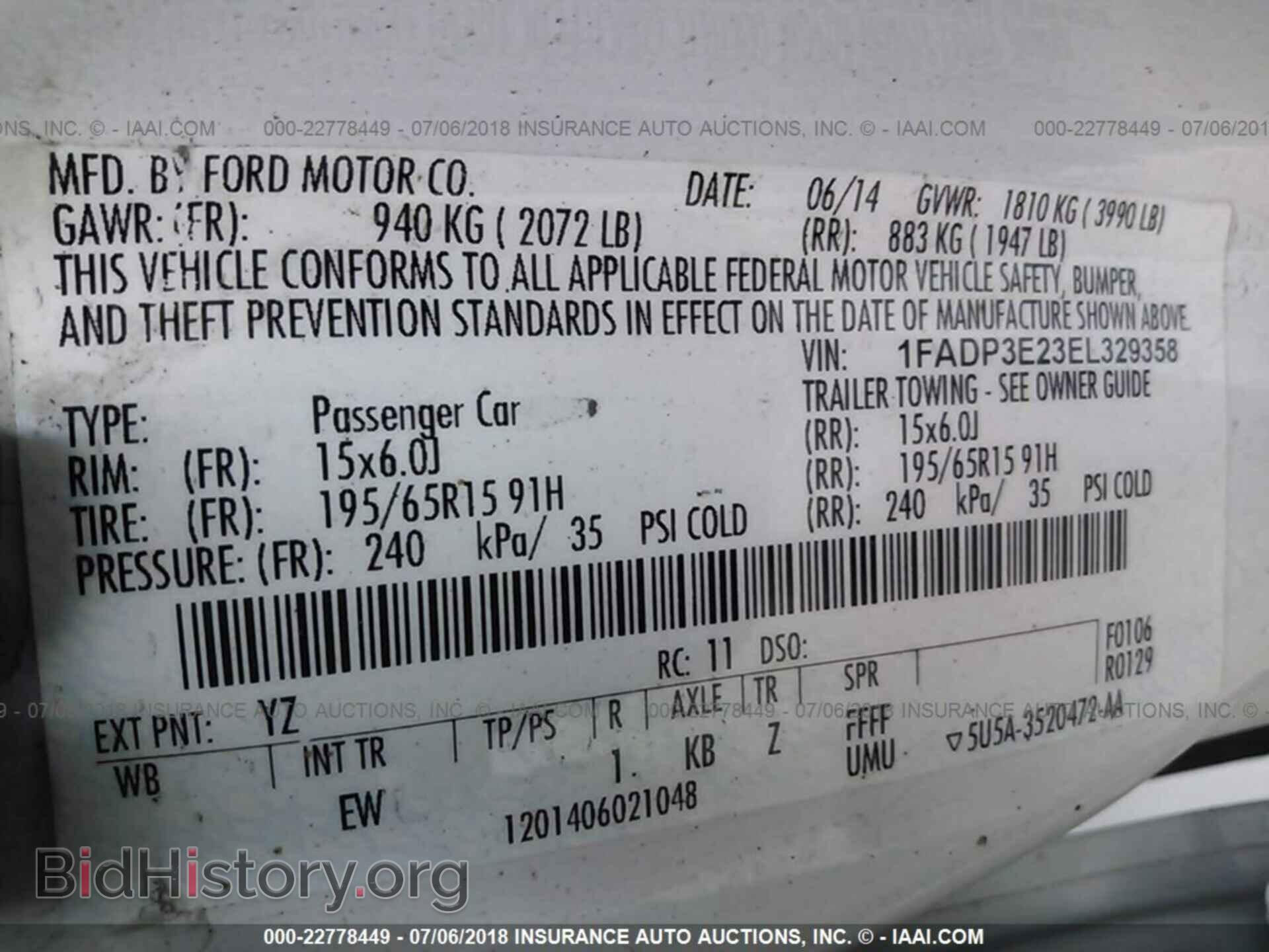 2014 Ford Focus - VIN: 1FADP3E23EL329358 - Фото 9