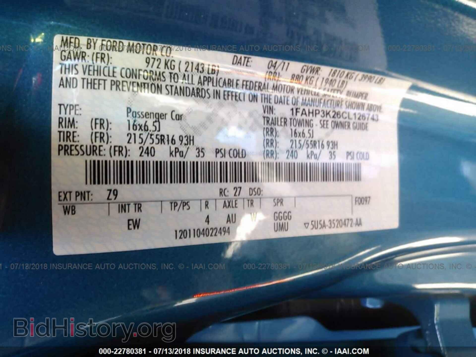 2012 Ford Focus - VIN: 1FAHP3K26CL126743 - Photo 9