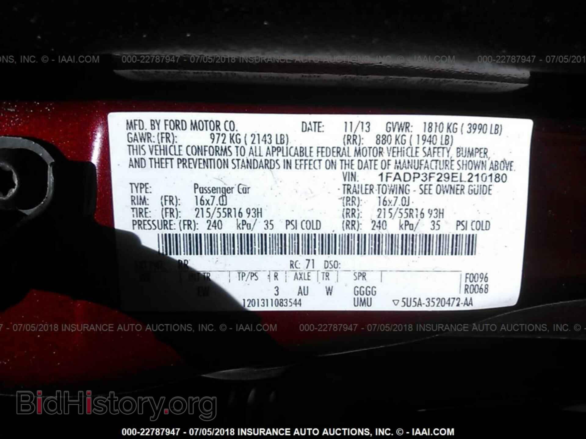 2014 Ford Focus - VIN: 1FADP3F29EL210180 - Фото 9