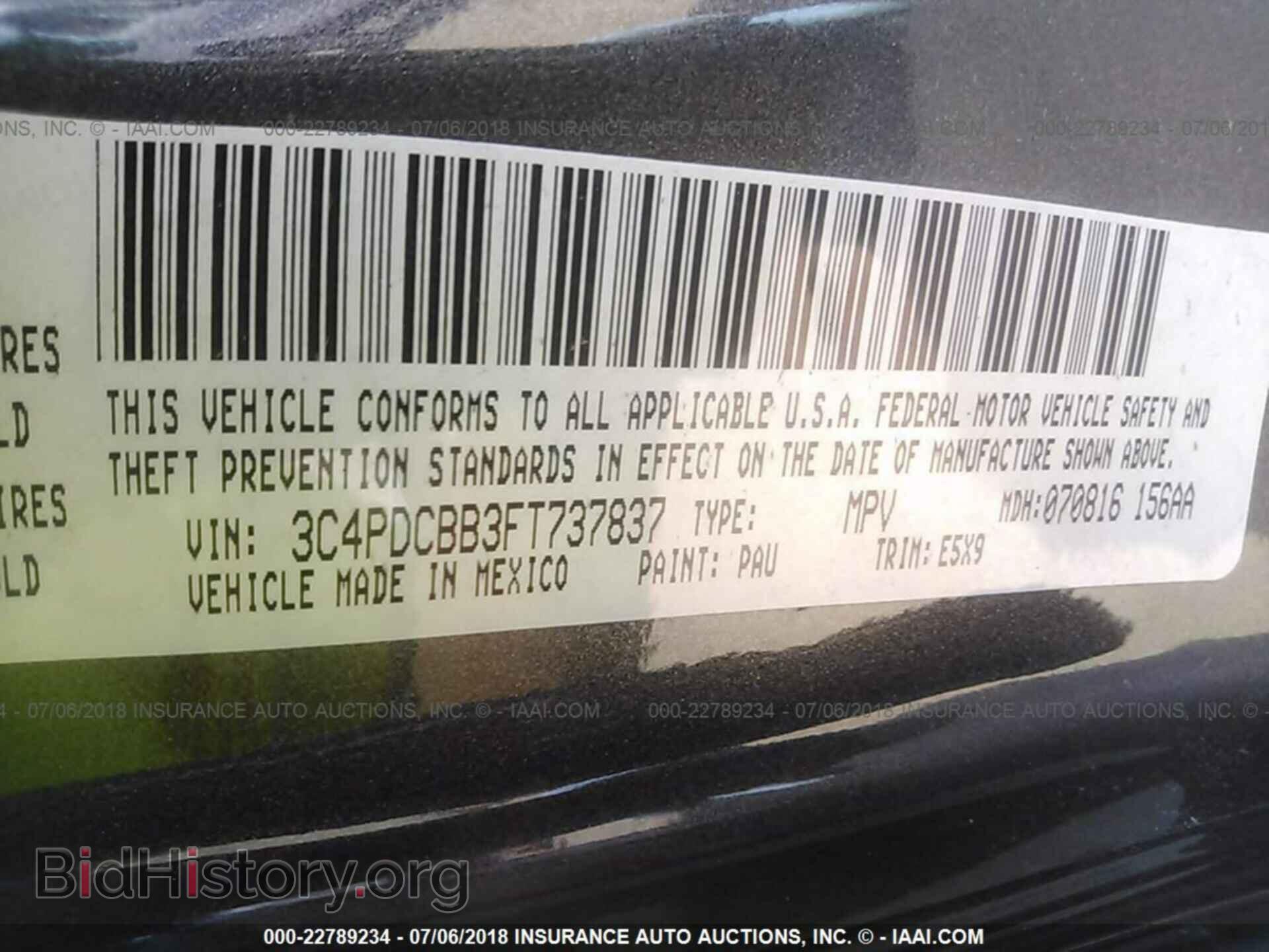 2015 Dodge Journey - VIN: 3C4PDCBB3FT737837 - Photo 9