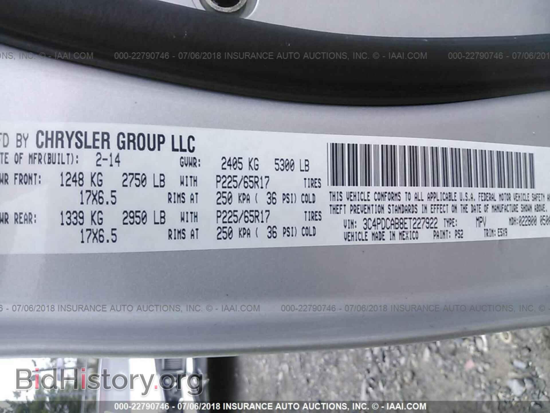2014 Dodge Journey - VIN: 3C4PDCAB8ET227922 - Фото 9