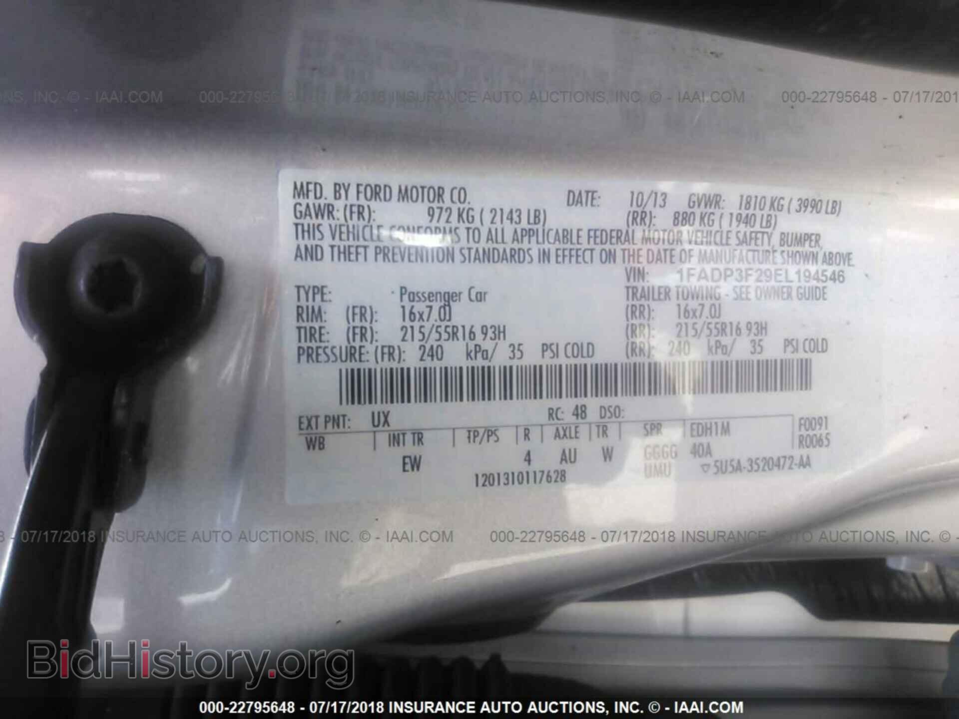 2014 FORD FOCUS - VIN: 1FADP3F29EL194546 - Photo 9