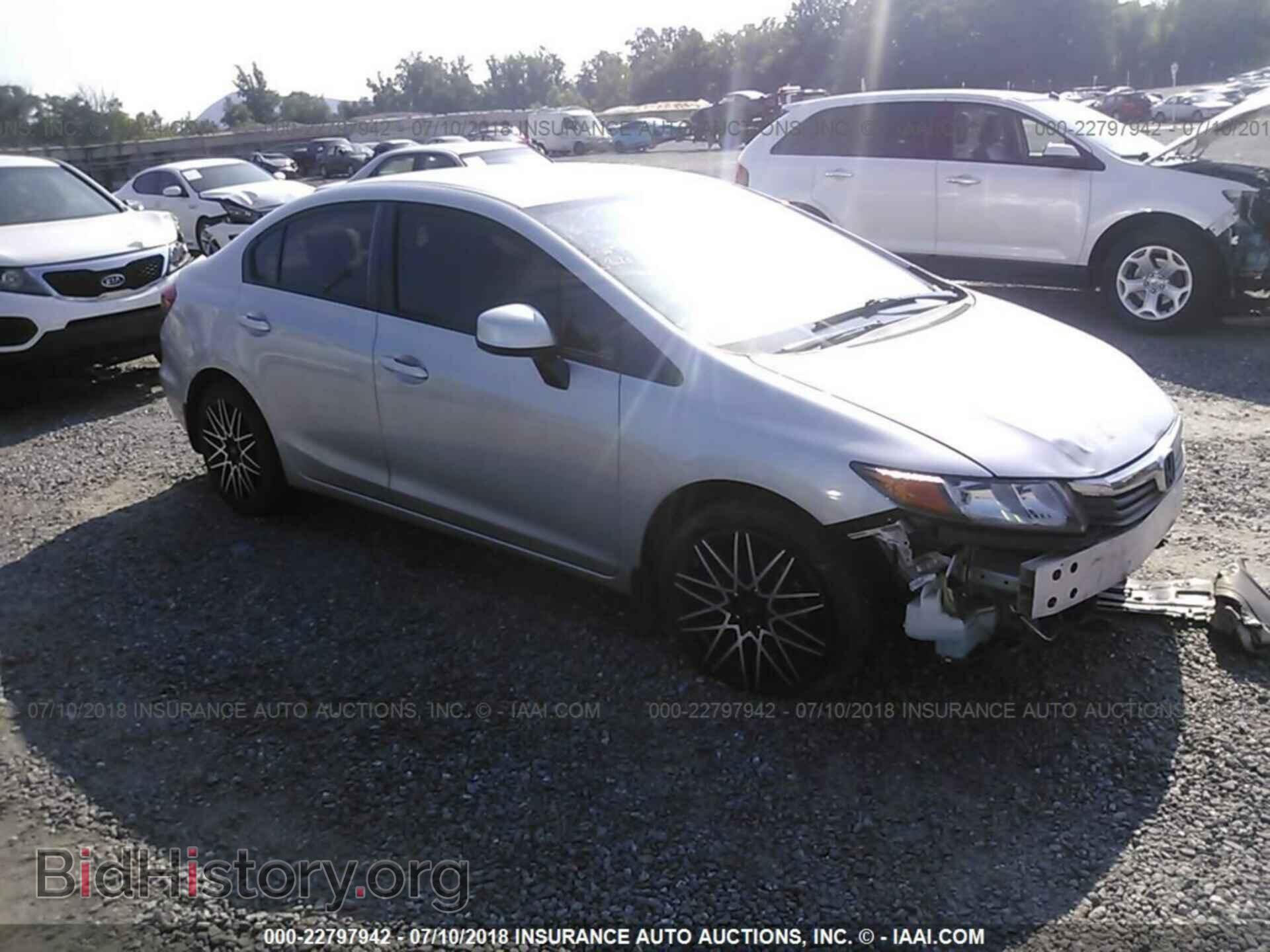 2012 Honda CIVIC (VIN 19XFB2F59CE049261) — photo 1 of 10, IAAI, damage: front end