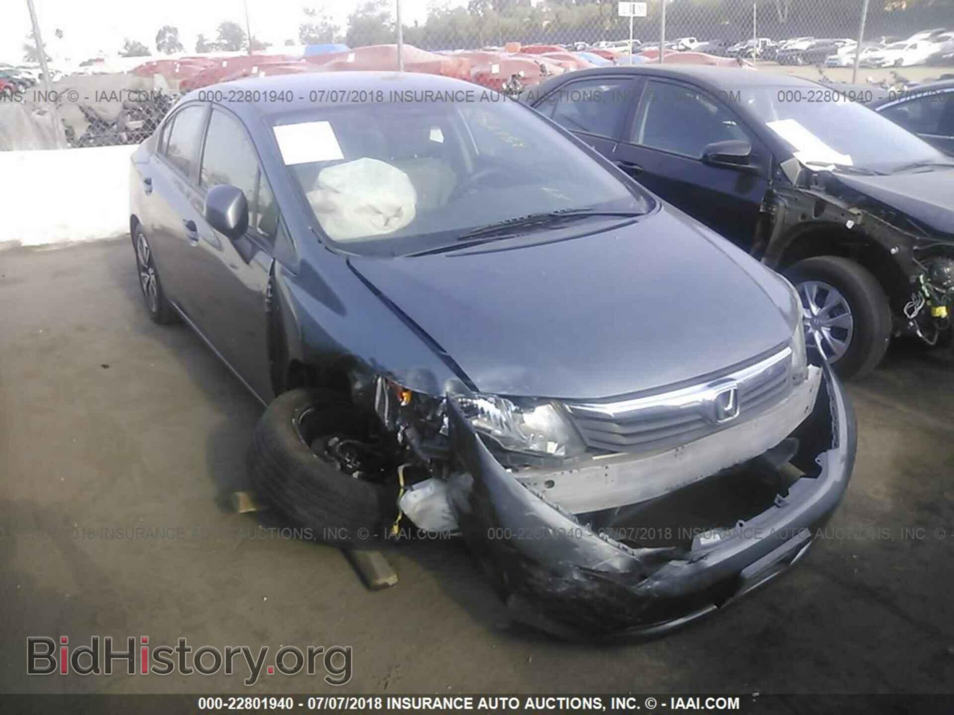 2012 Honda CIVIC (VIN JHMFB2F50CS005905) — photo 1 of 10, IAAI, damage: front end