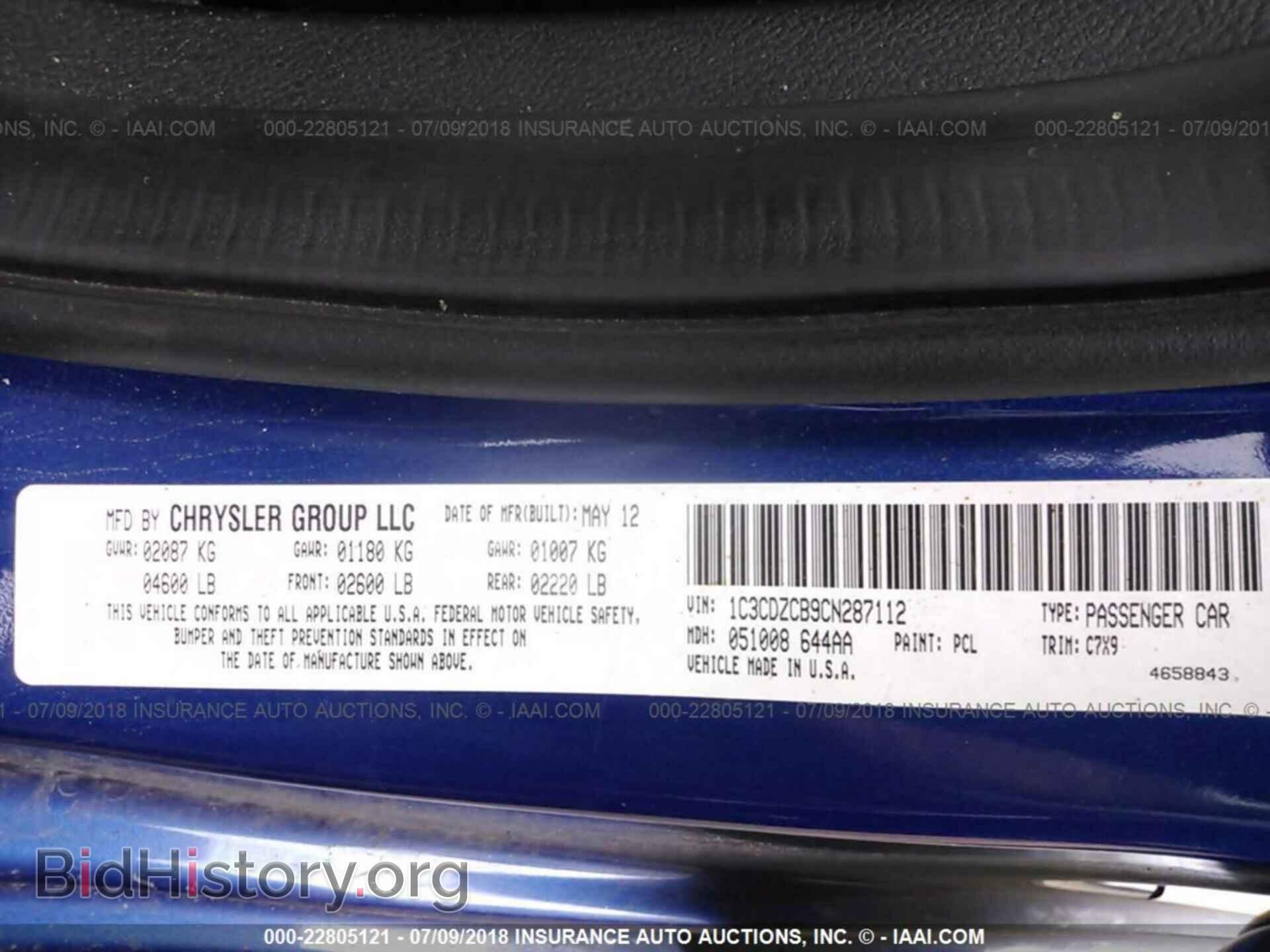 2012 Dodge Avenger - VIN: 1C3CDZCB9CN287112 - Фото 9