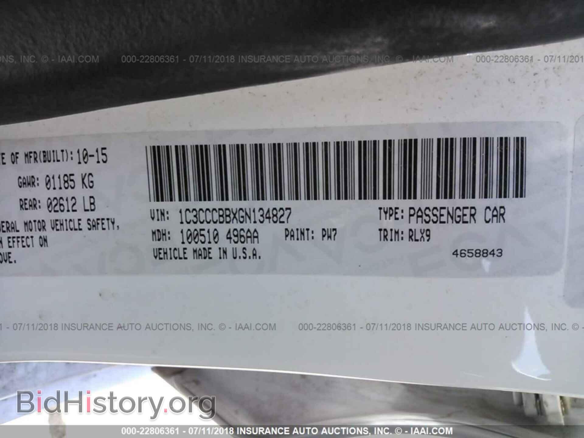 2016 Chrysler 200 - VIN: 1C3CCCBBXGN134827 - Photo 9