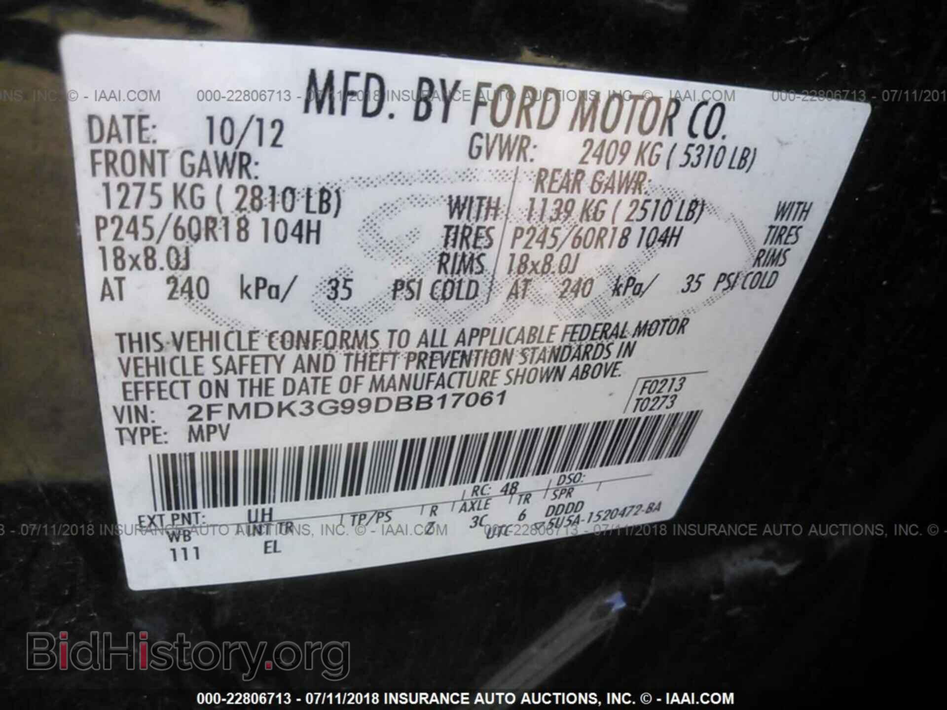 2013 Ford Edge - VIN: 2FMDK3G99DBB17061 - Photo 9