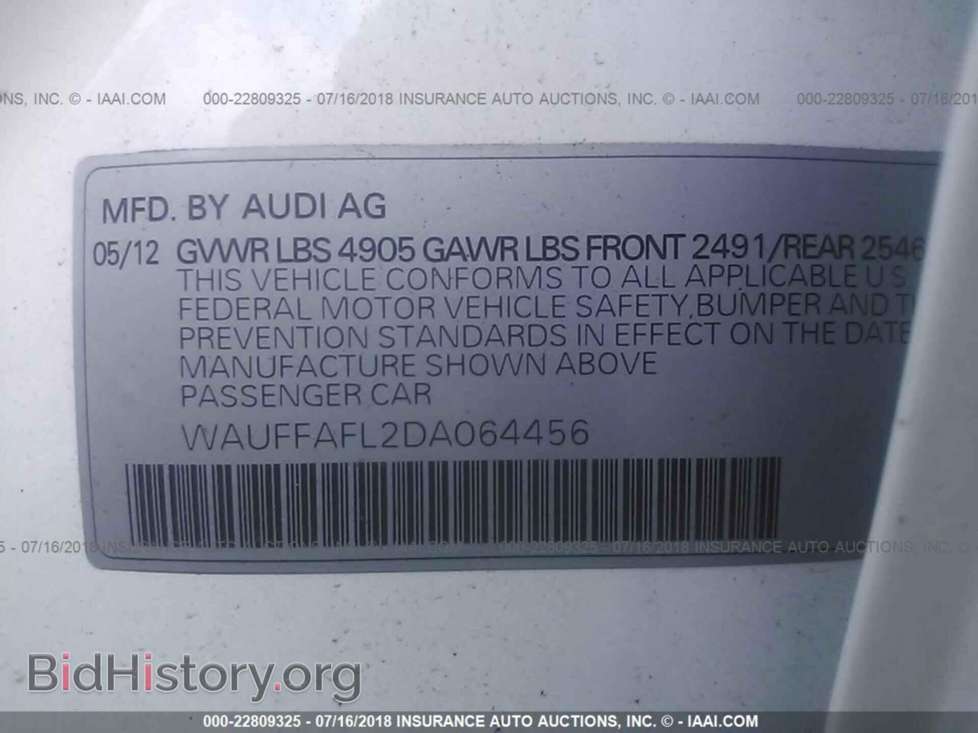 2013 Audi A4 - VIN: WAUFFAFL2DA064456 - Фото 9