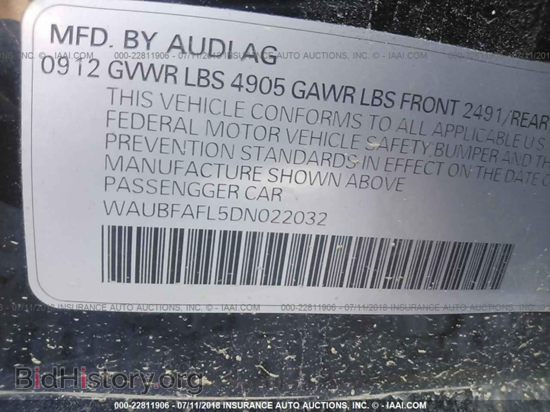 2013 Audi A4 - VIN: WAUBFAFL5DN022032 - Фото 9