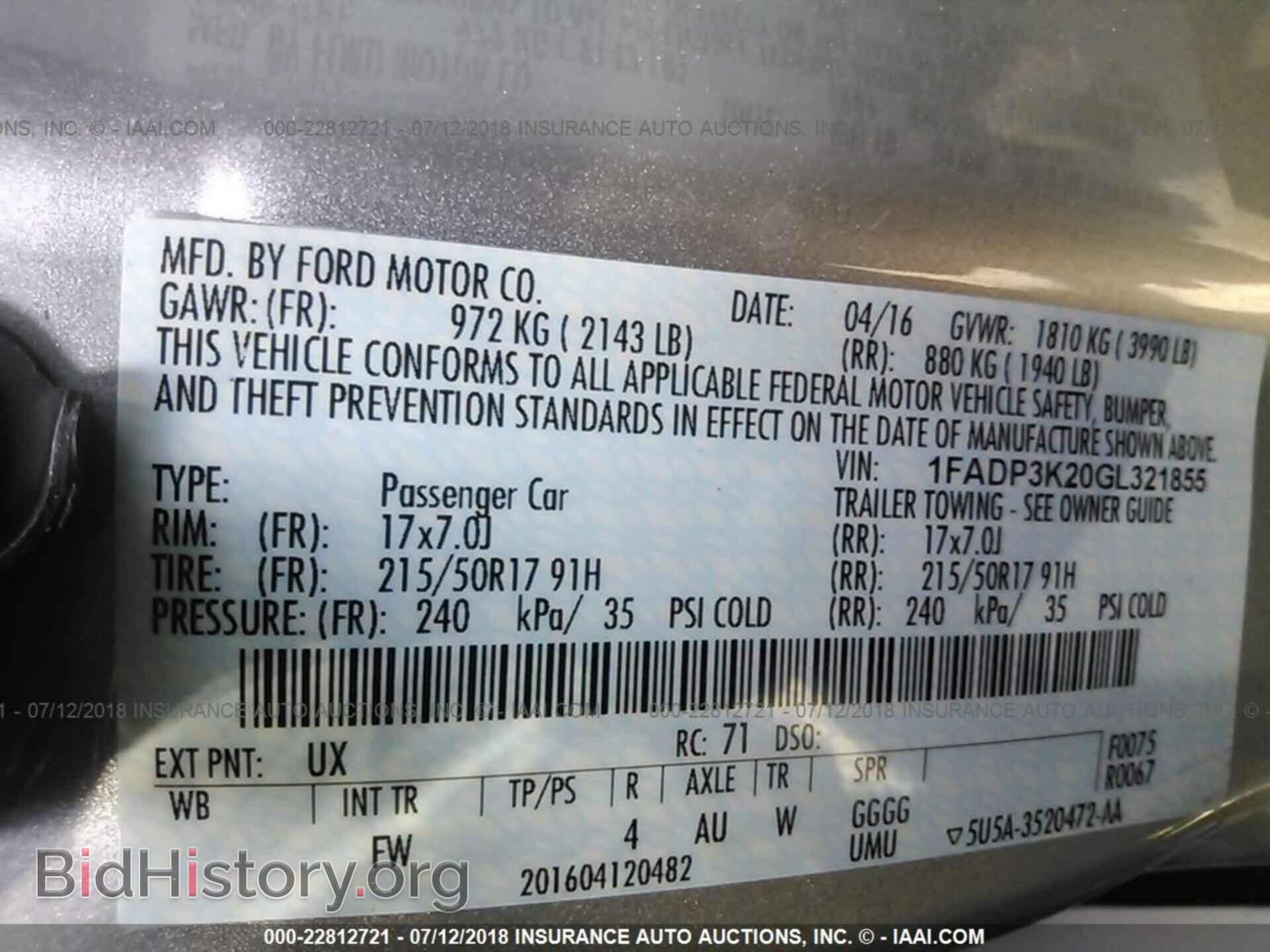 2016 FORD FOCUS - VIN: 1FADP3K20GL321855 - Photo 9