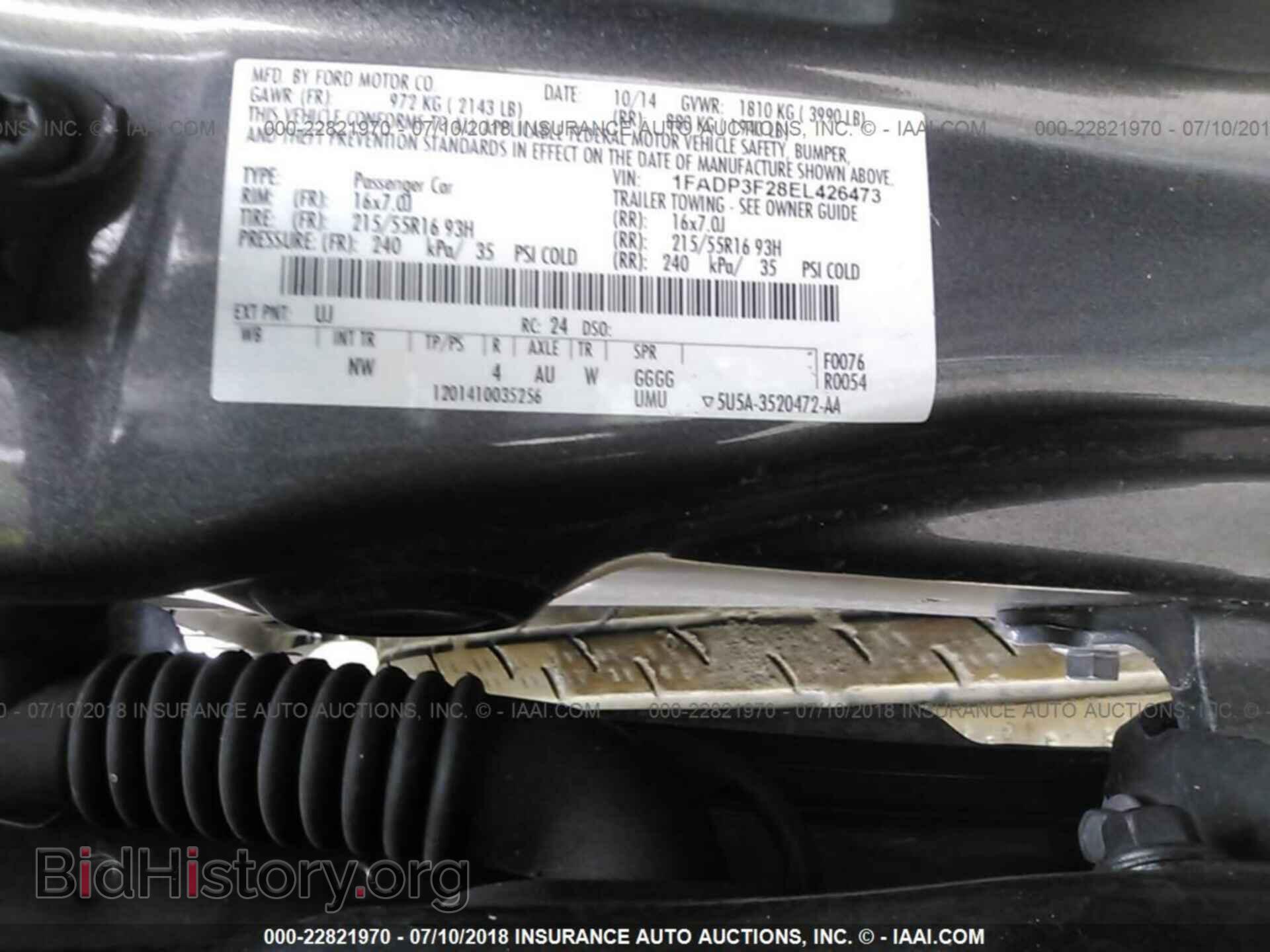 2014 FORD FOCUS - VIN: 1FADP3F28EL426473 - Фото 9