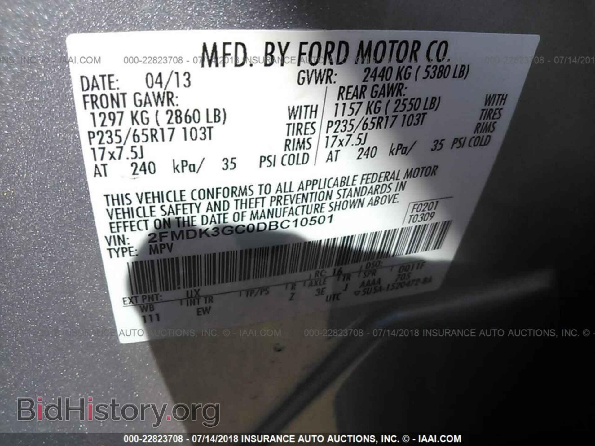 2013 Ford Edge - VIN: 2FMDK3GC0DBC10501 - Photo 9