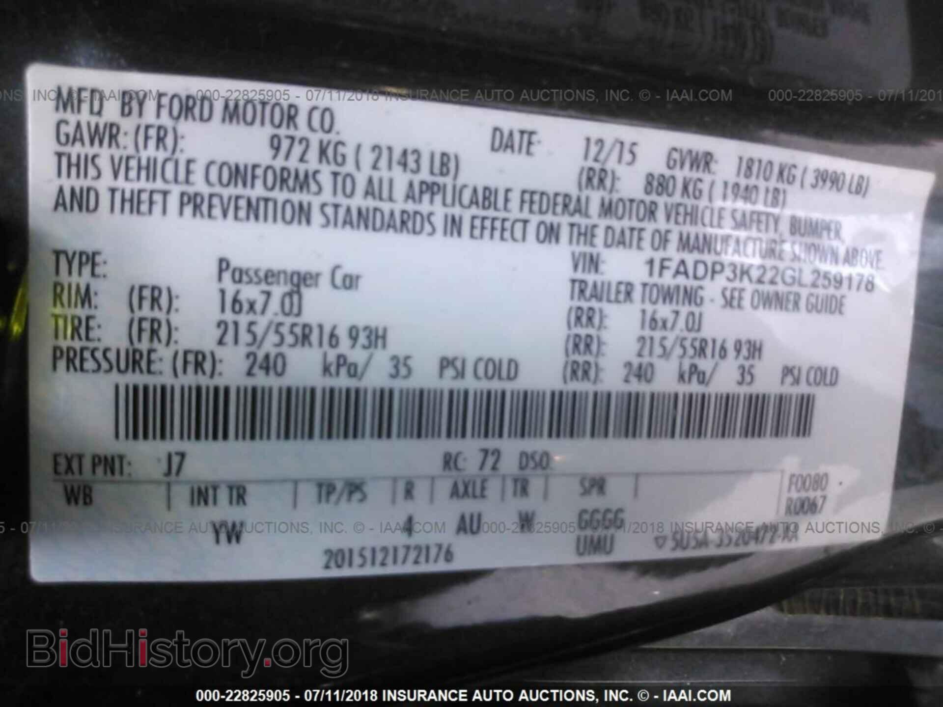 2016 Ford Focus - VIN: 1FADP3K22GL259178 - Фото 9