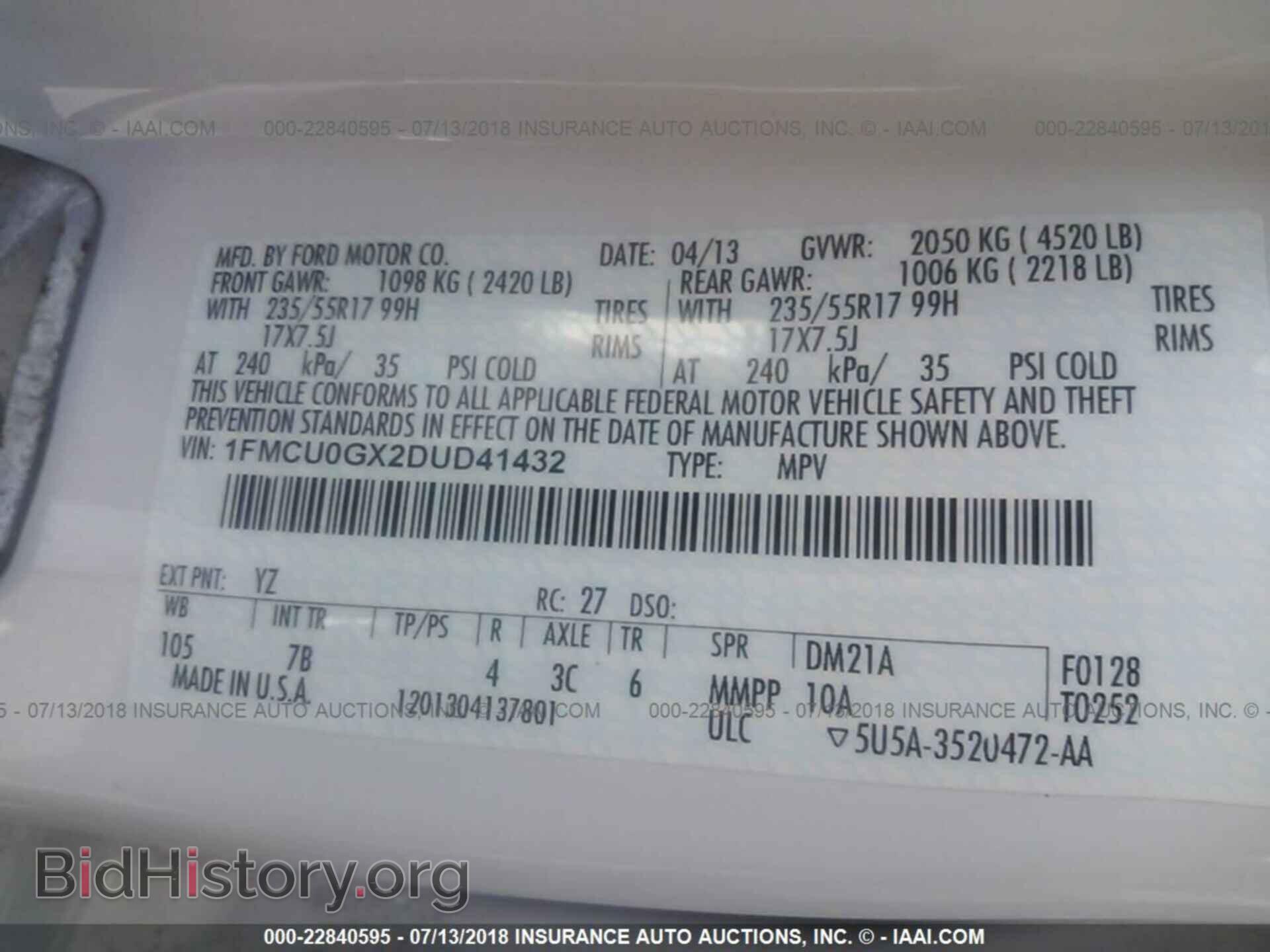 2013 Ford Escape - VIN: 1FMCU0GX2DUD41432 - Photo 9