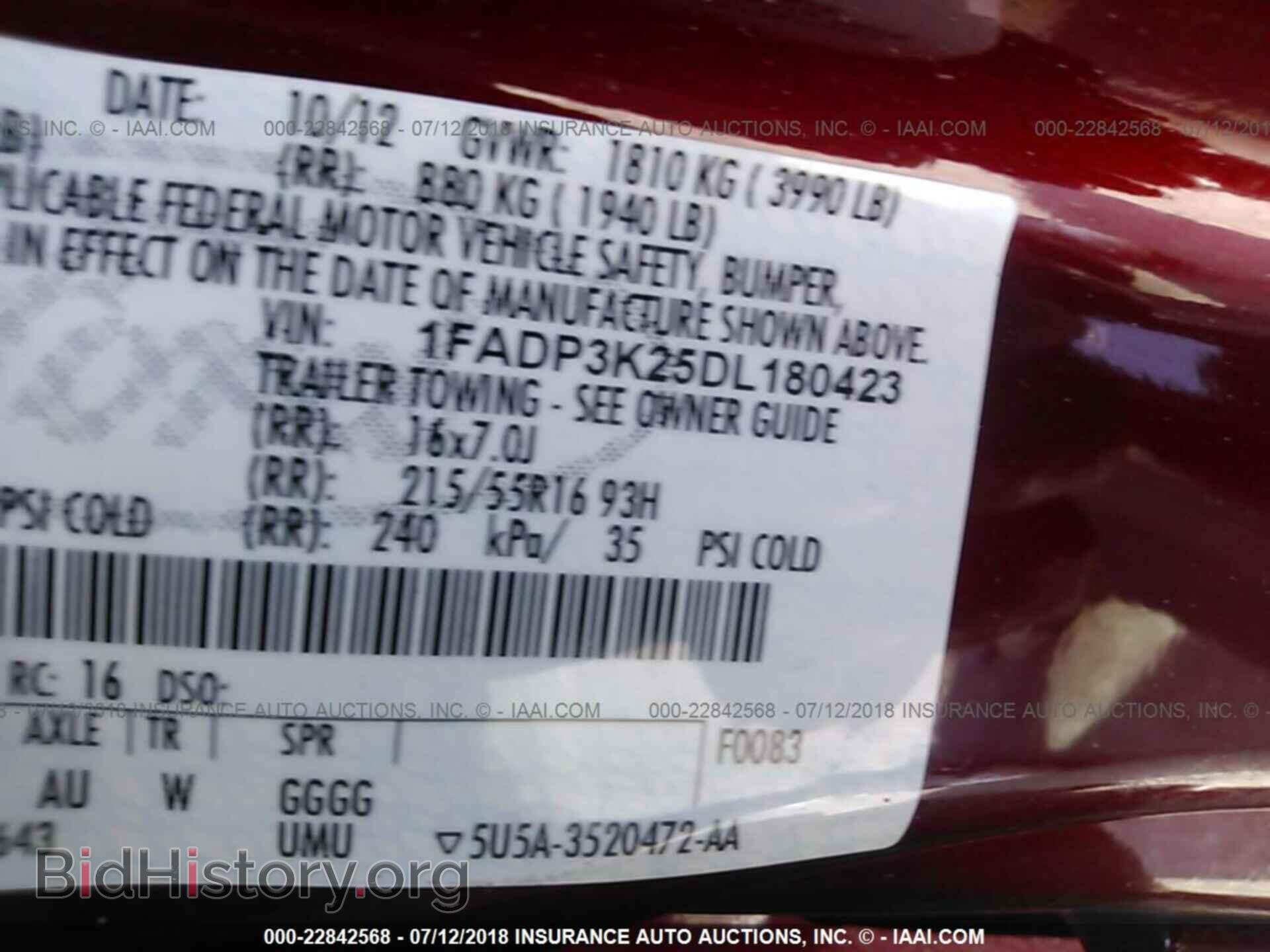 2013 FORD FOCUS - VIN: 1FADP3K25DL180423 - Photo 9