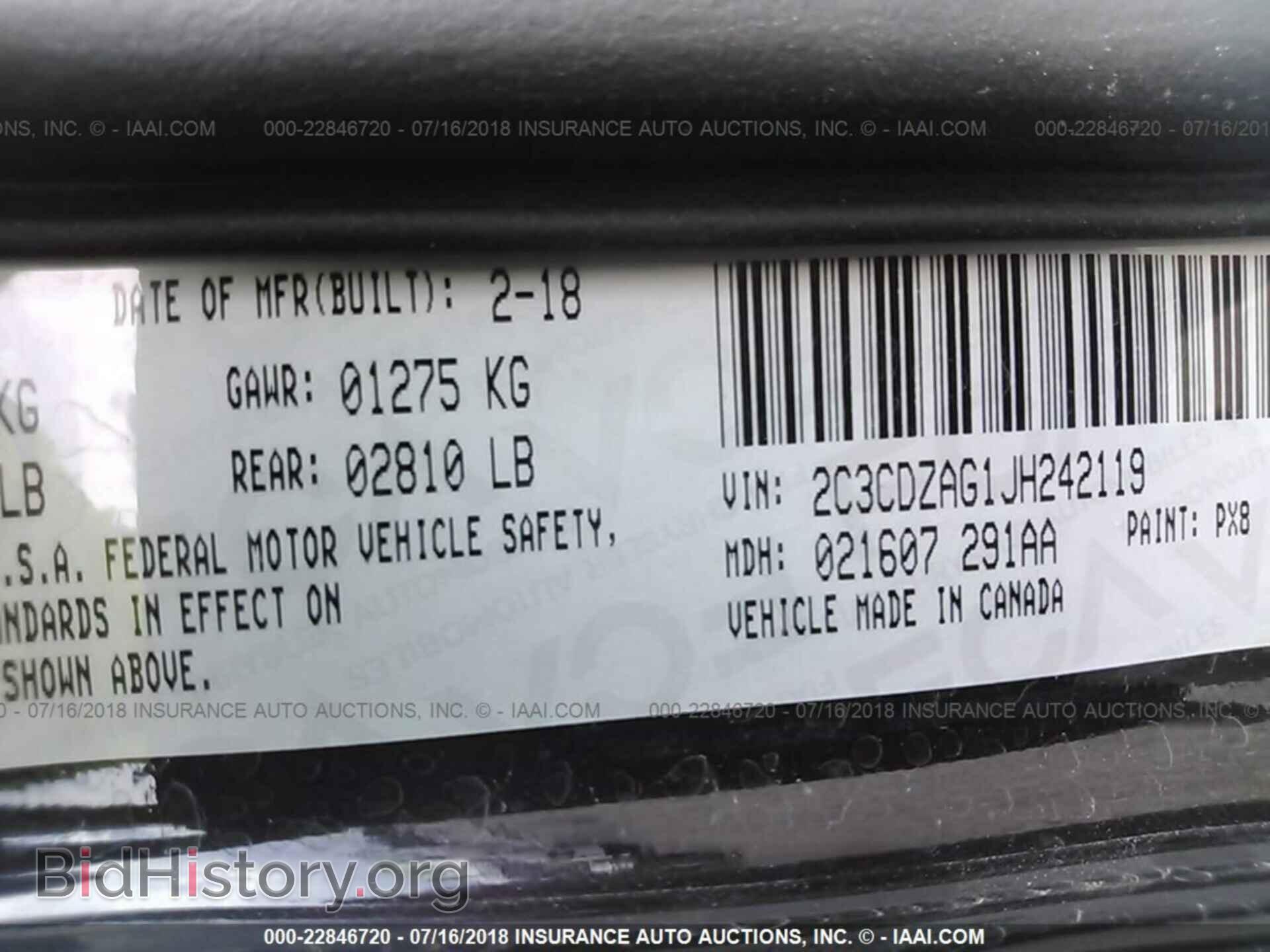 2018 Dodge Challenger - VIN: 2C3CDZAG1JH242119 - Фото 9