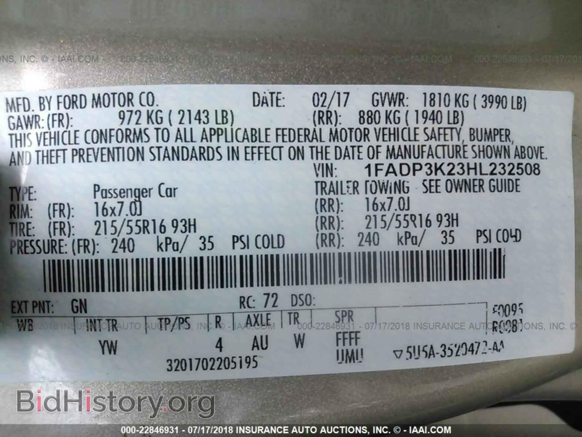 2017 Ford Focus - VIN: 1FADP3K23HL232508 - Photo 9