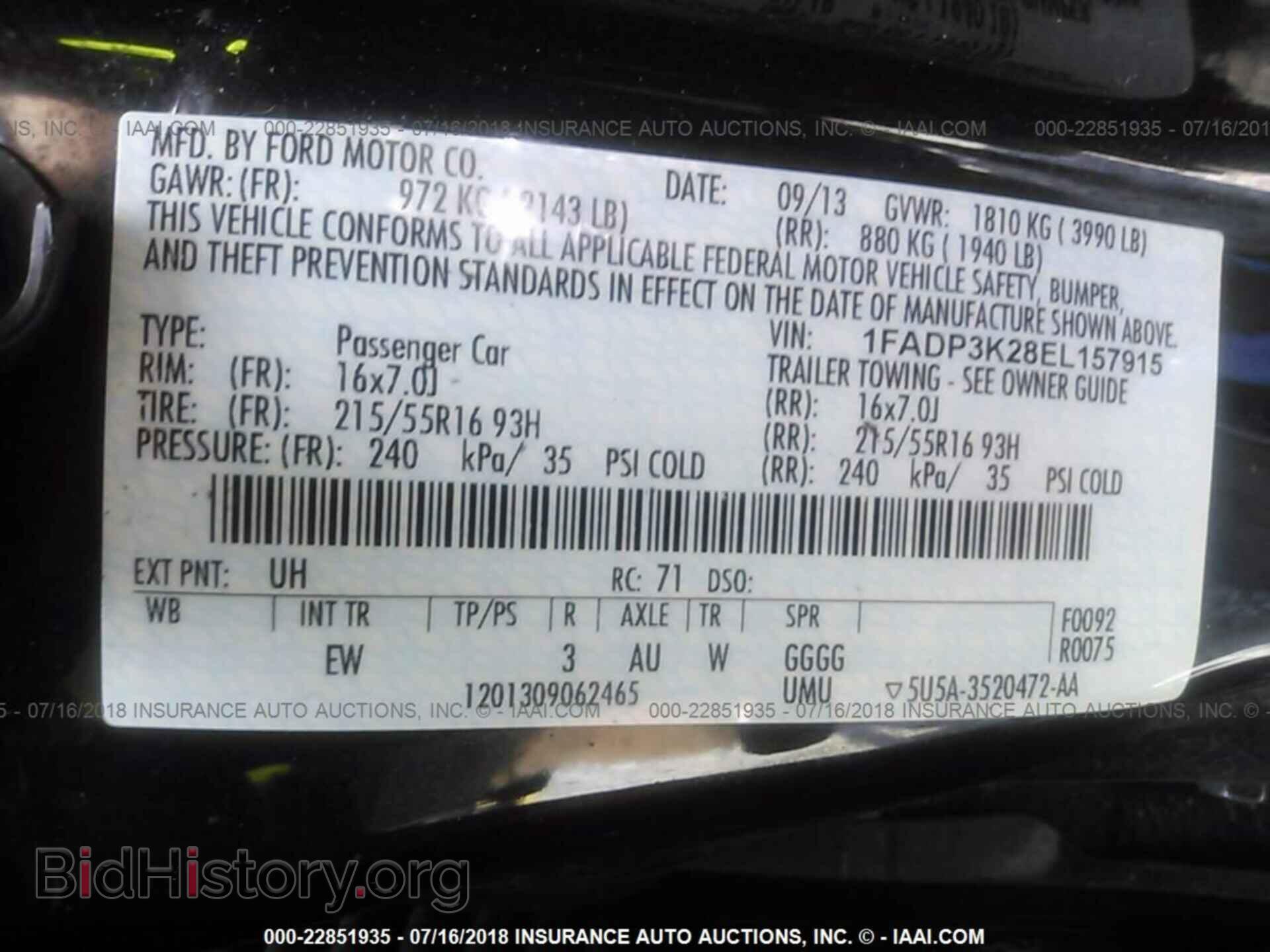 2014 Ford Focus - VIN: 1FADP3K28EL157915 - Фото 9
