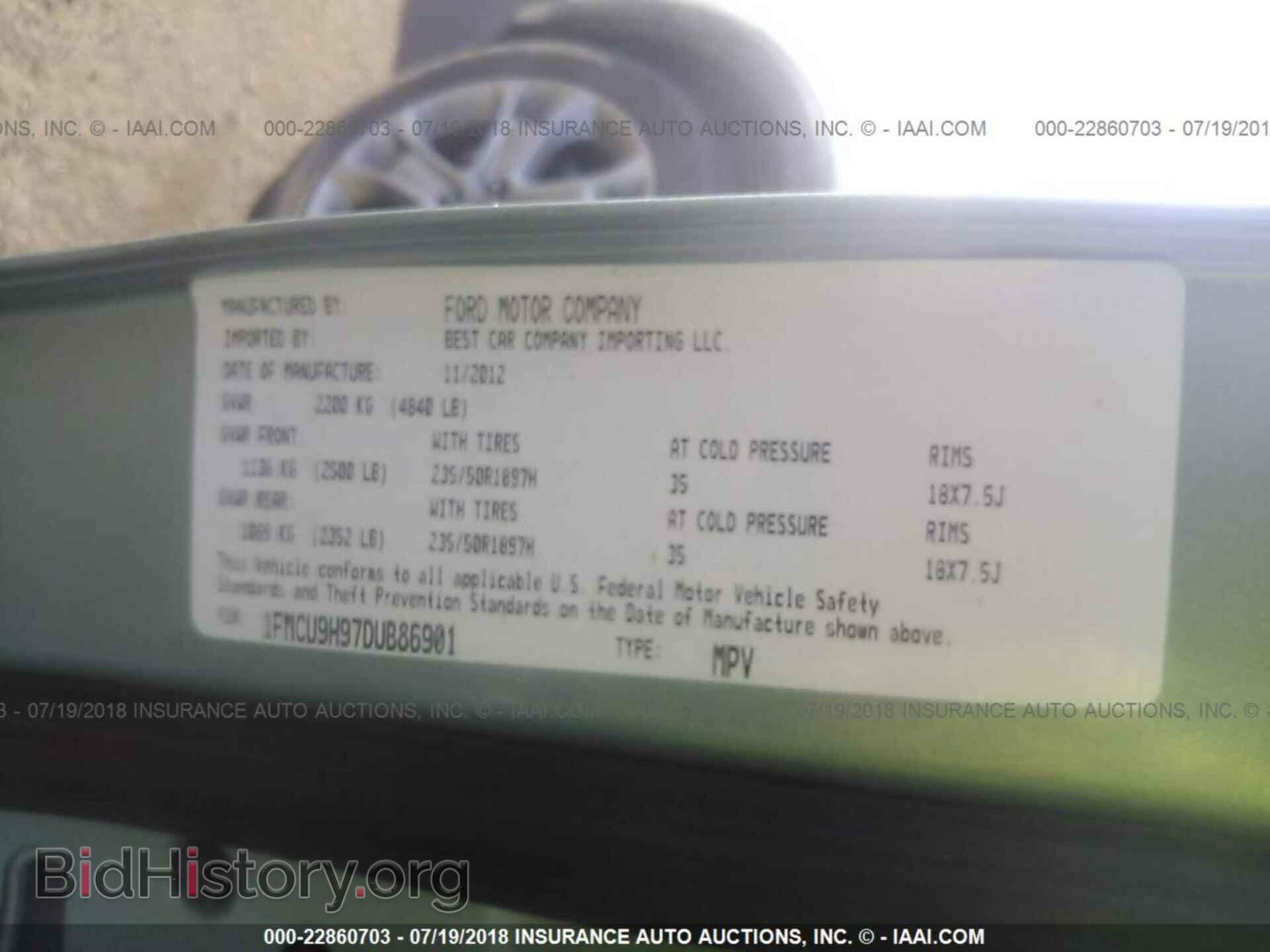 2013 Ford Escape - VIN: 1FMCU9H97DUB86901 - Photo 9