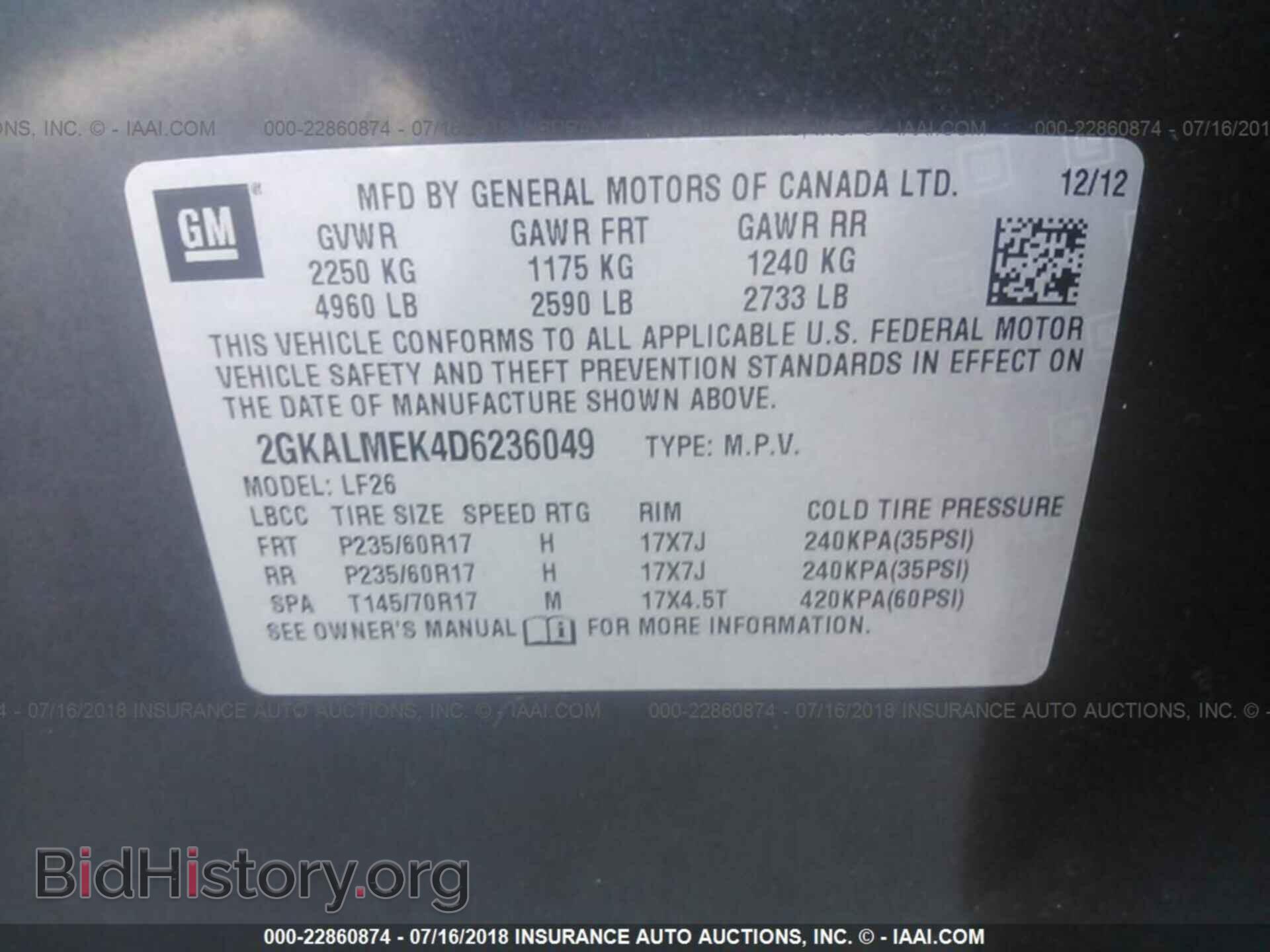 2013 Gmc Terrain - VIN: 2GKALMEK4D6236049 - Photo 9