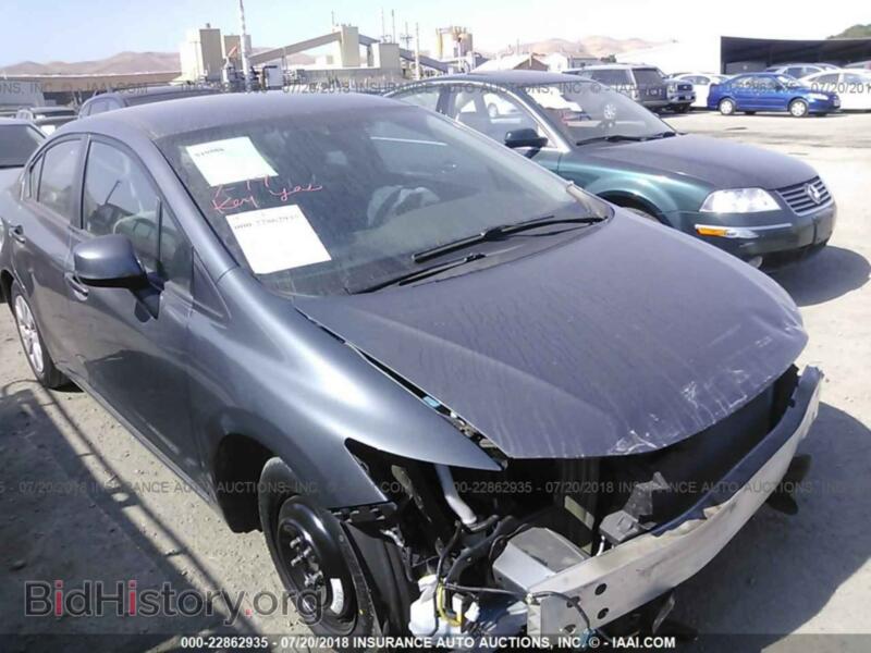 2012 Honda CIVIC (VIN 19XFB2F53CE357607) — фото 1 из 10, IAAI, повреждение: передняя часть