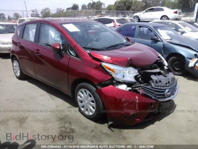 2016 Nissan VERSA NOTE, бордовый — VIN 3N1CE2CP3GL364285, IAAI