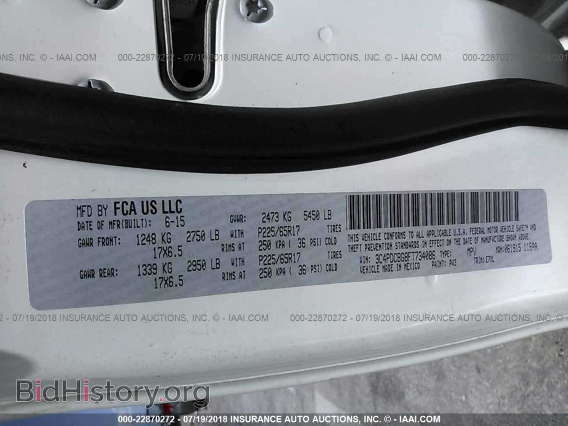 2015 Dodge Journey - VIN: 3C4PDCBG8FT734086 - Photo 9
