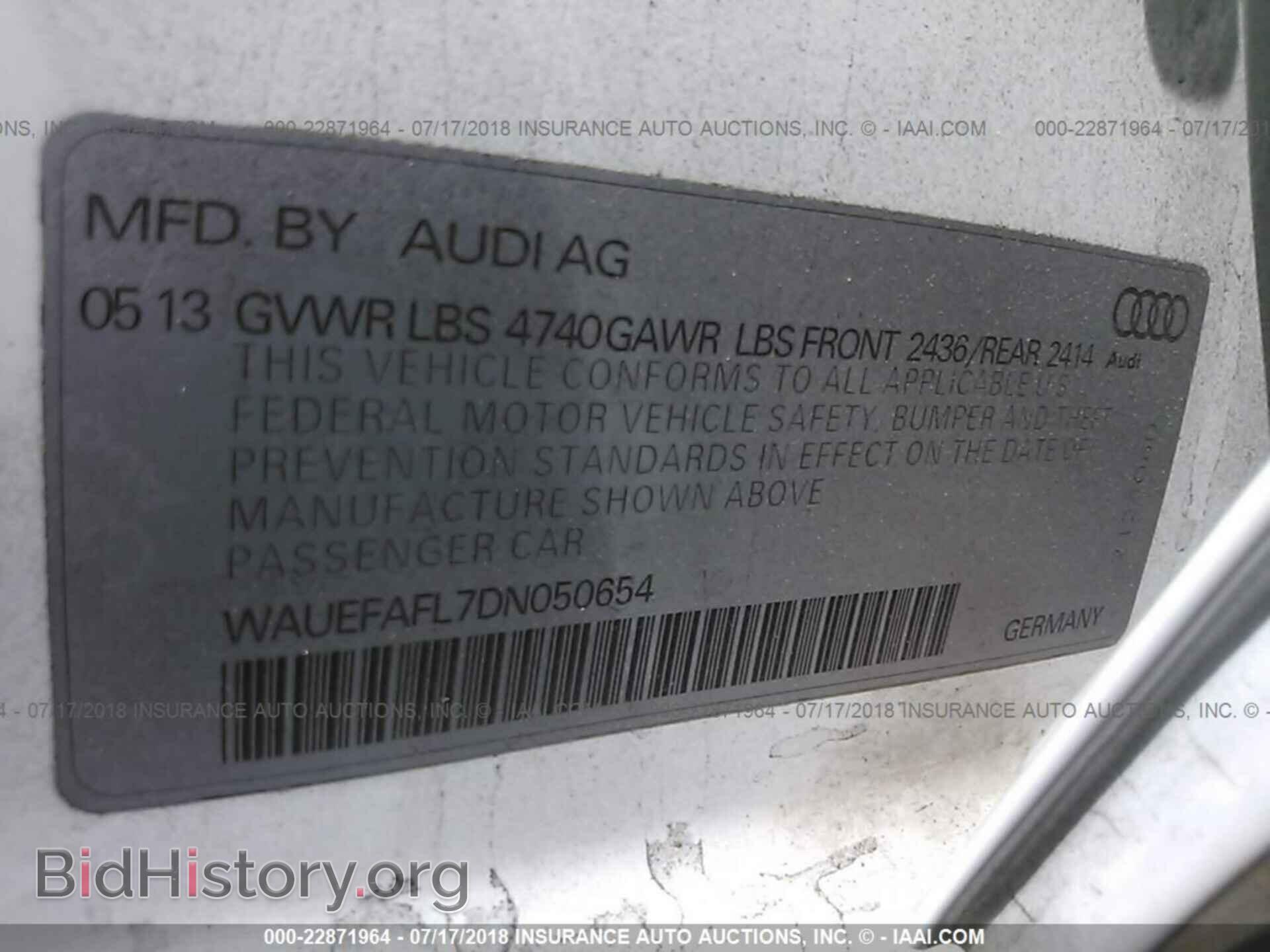 2013 Audi A4 - VIN: WAUEFAFL7DN050654 - Фото 9