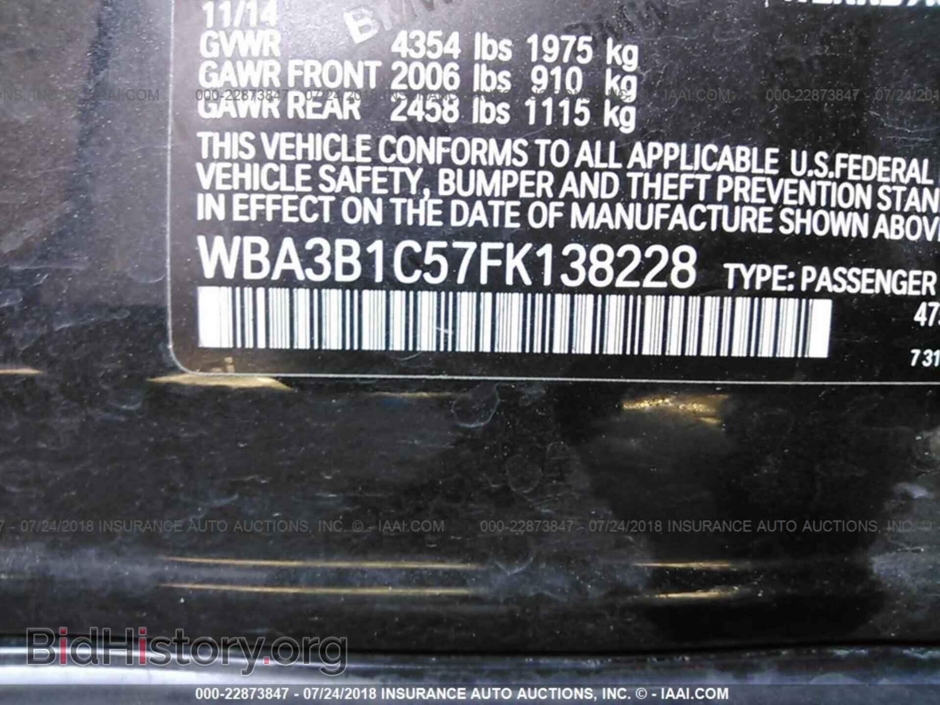 2015 Bmw 320 - VIN: WBA3B1C57FK138228 - Photo 9