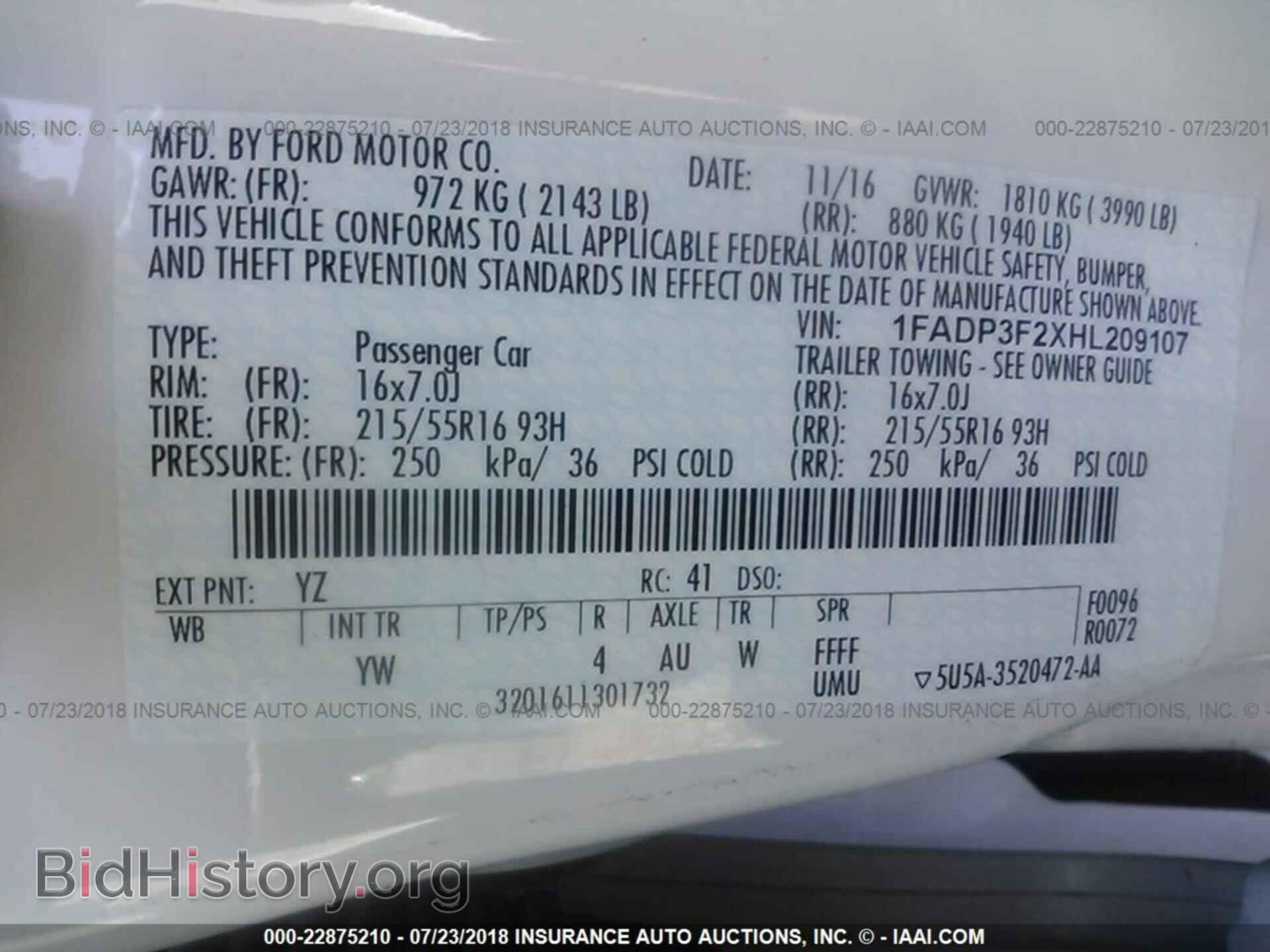 2017 Ford Focus - VIN: 1FADP3F2XHL209107 - Фото 9