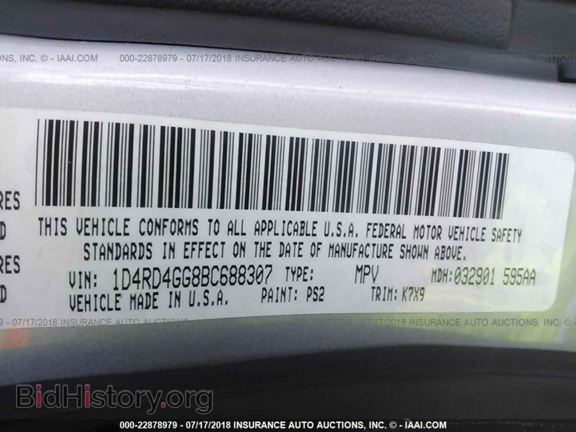 2011 DODGE DURANGO - VIN: 1D4RD4GG8BC688307 - Photo 9
