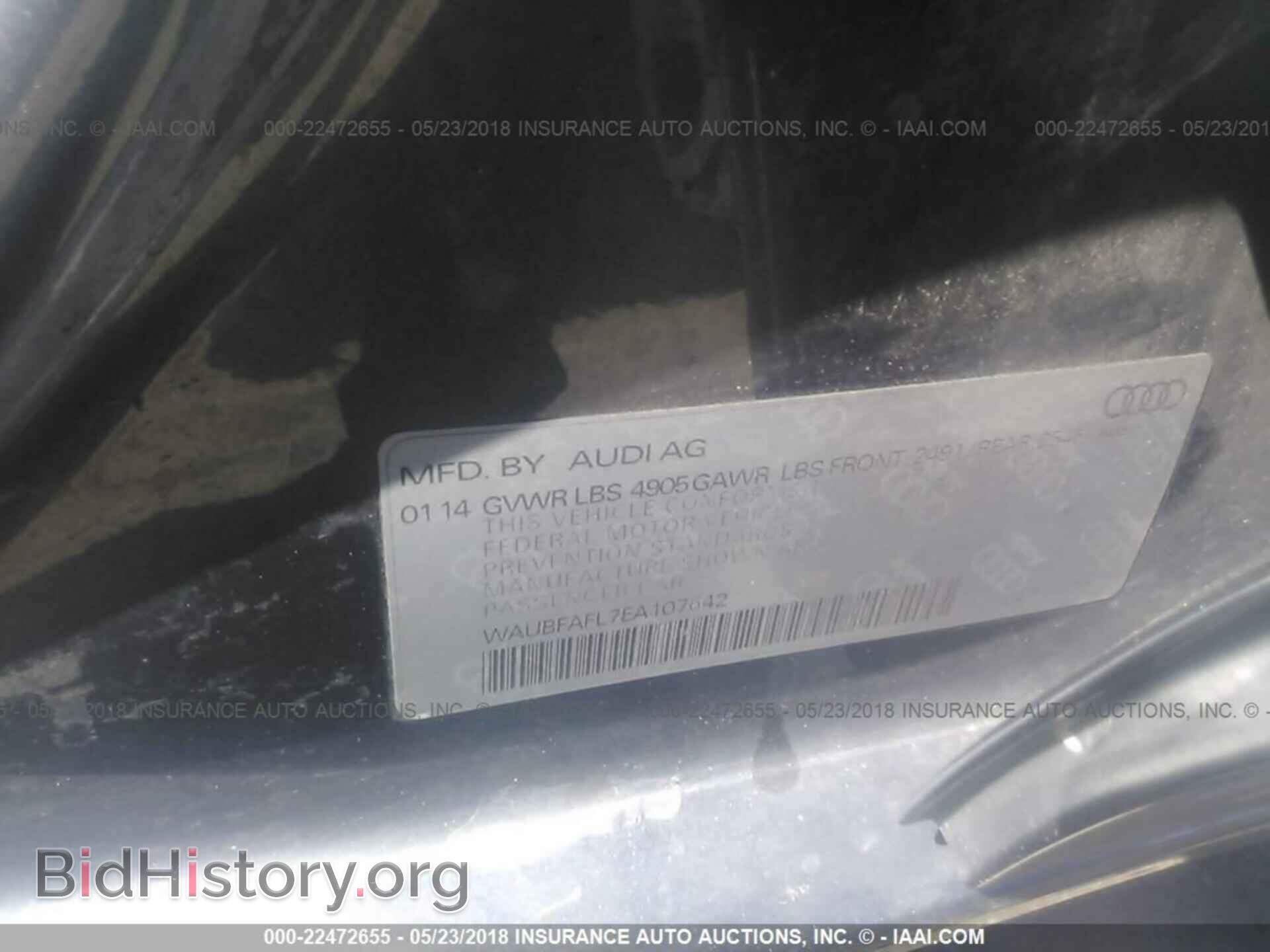 2014 AUDI A4 - VIN: WAUBFAFL7EA107642 - Photo 9