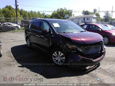 2014 Honda ODYSSEY, purple — VIN 5FNRL5H68EB070231, IAAI