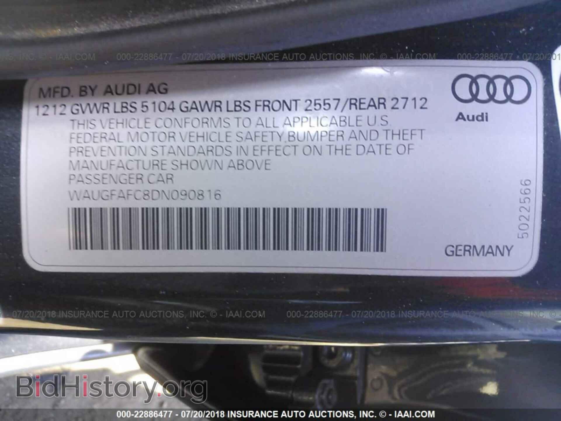 2013 Audi A6 - VIN: WAUGFAFC8DN090816 - Фото 9