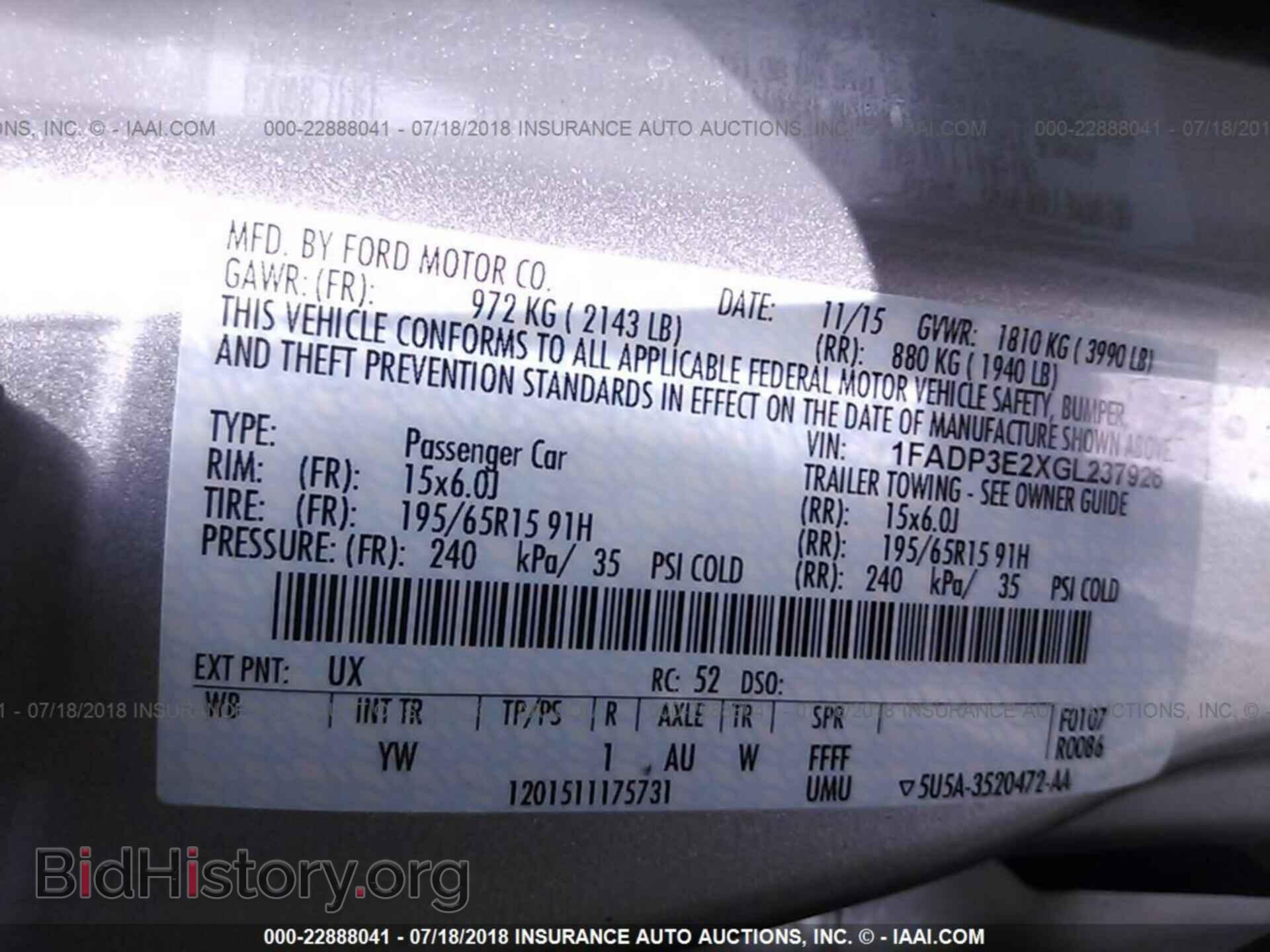 2016 Ford Focus - VIN: 1FADP3E2XGL237926 - Фото 9