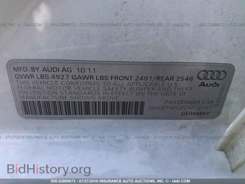 2012 Audi A4 (VIN WAUFFAFL2CN012767) — фото 9 из 10
