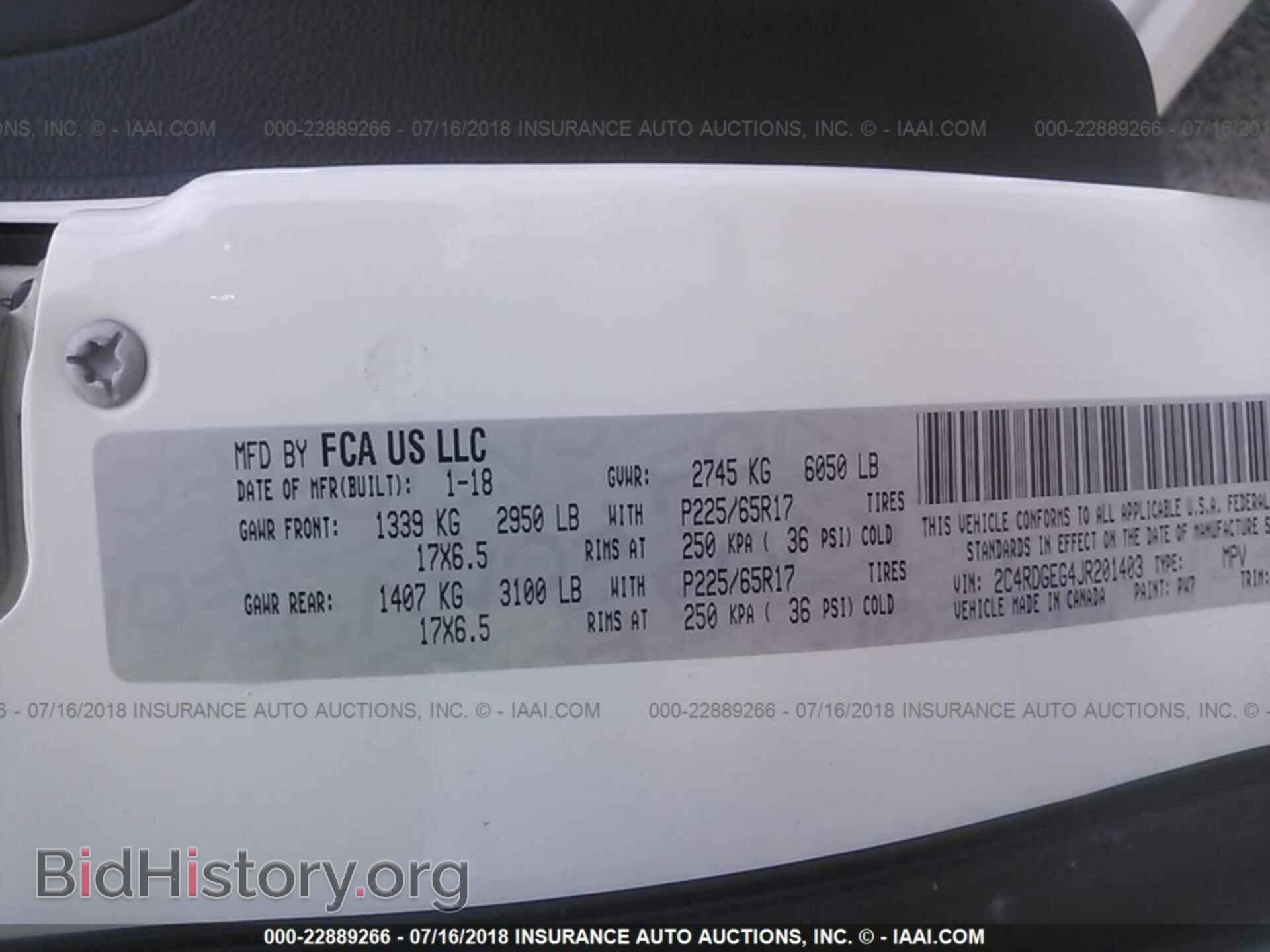 2018 Dodge Grand caravan - VIN: 2C4RDGEG4JR201403 - Фото 9