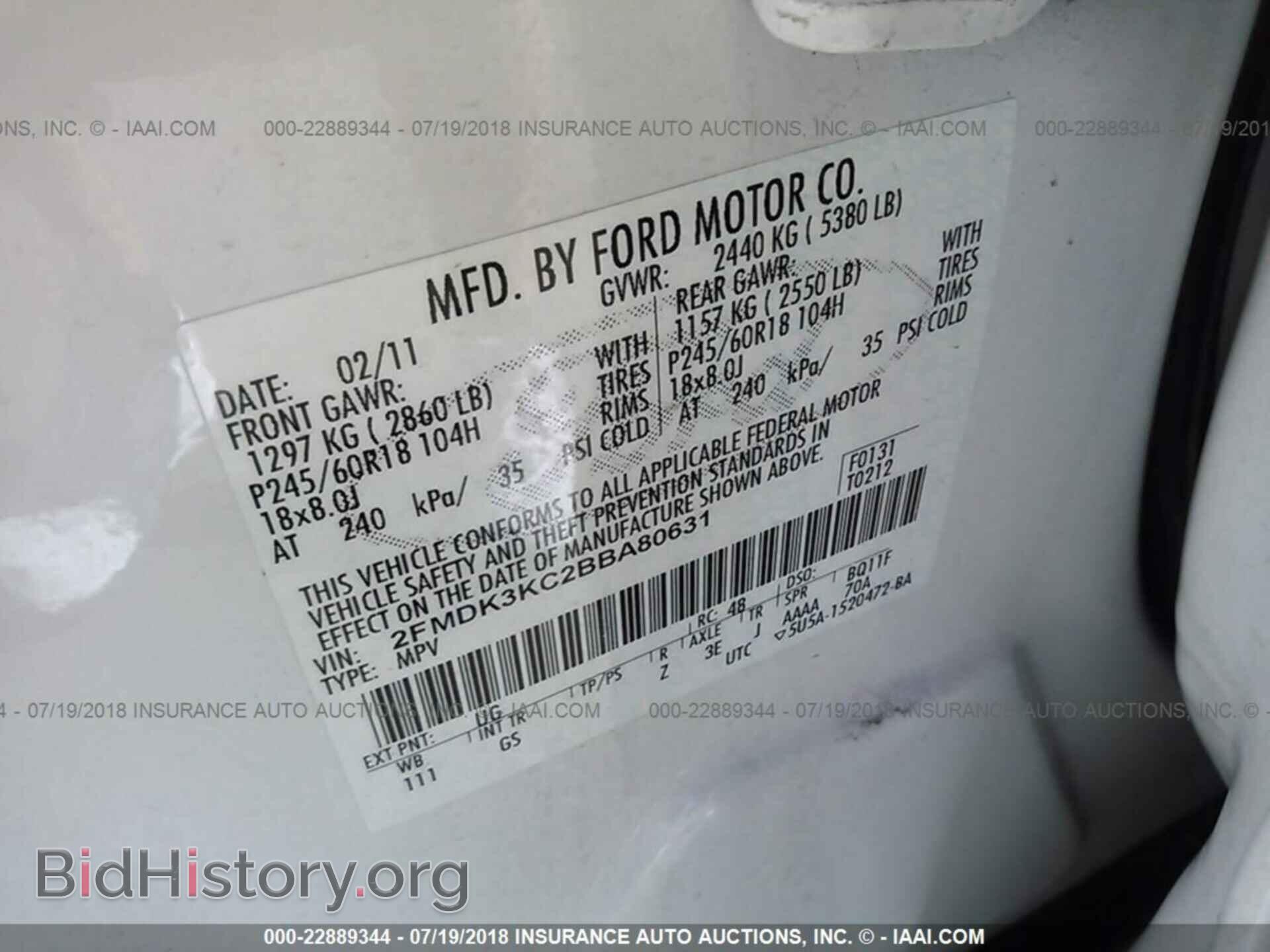 2011 Ford Edge - VIN: 2FMDK3KC2BBA80631 - Photo 9