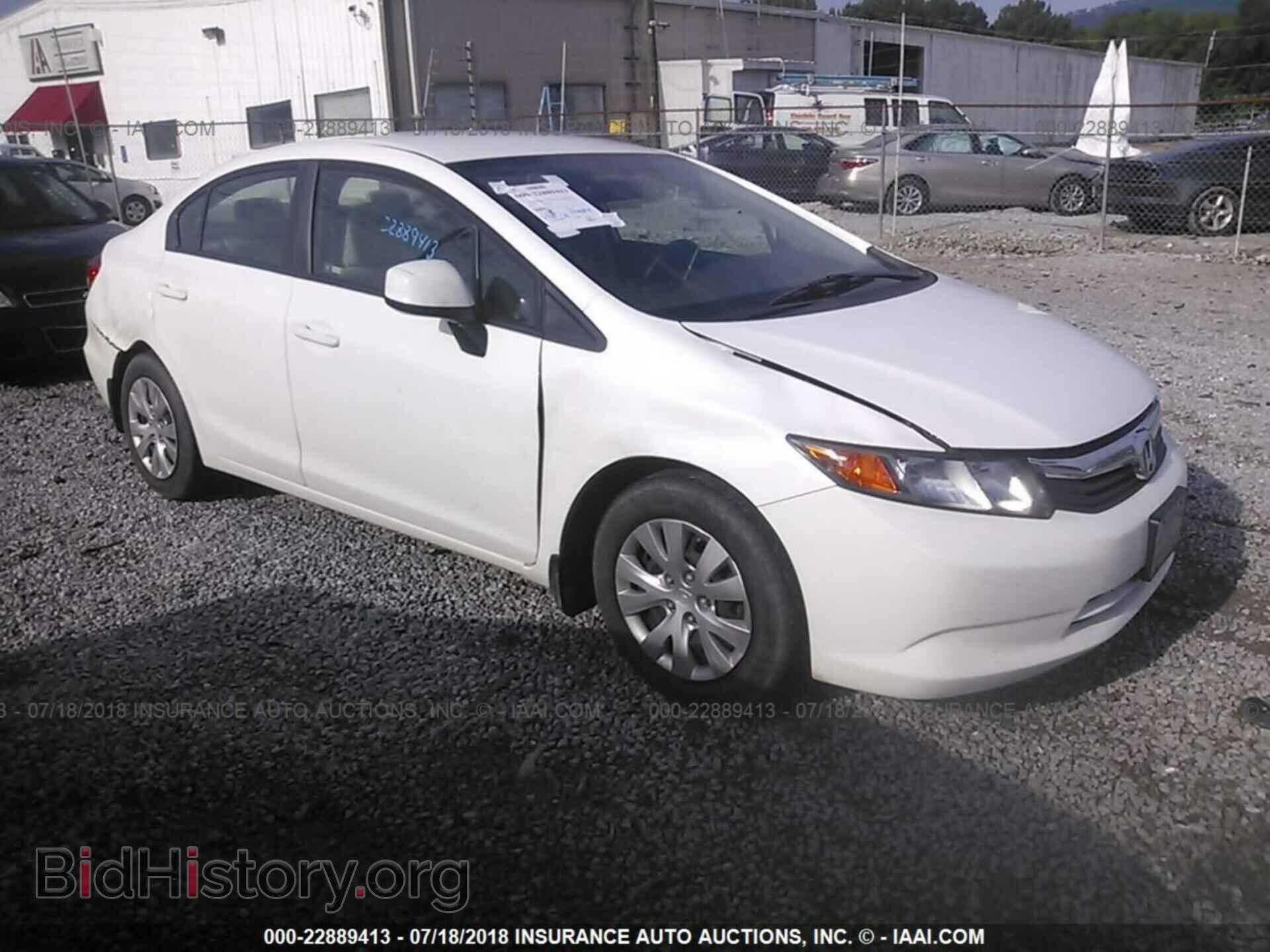 2012 Honda CIVIC (VIN 19XFB2F57CE082906) — фото 1 из 10, IAAI, повреждение: правый бок