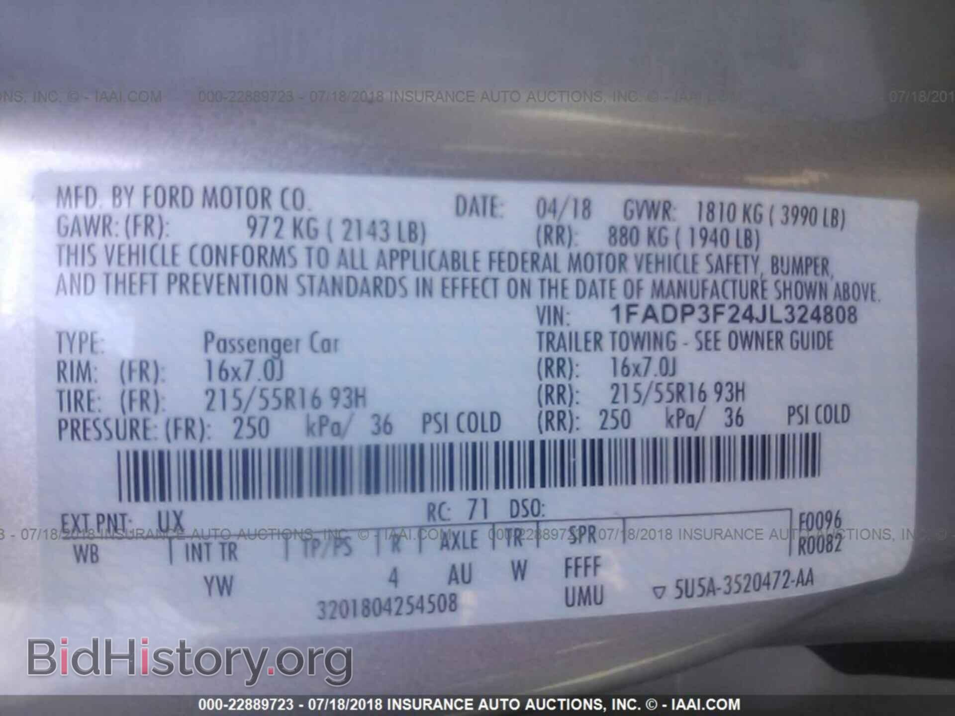 2018 Ford Focus - VIN: 1FADP3F24JL324808 - Фото 9