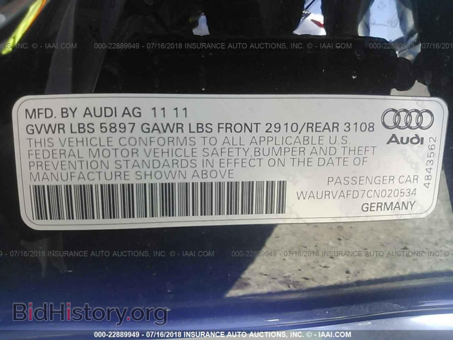 2012 Audi A8 - VIN: WAURVAFD7CN020534 - Photo 9